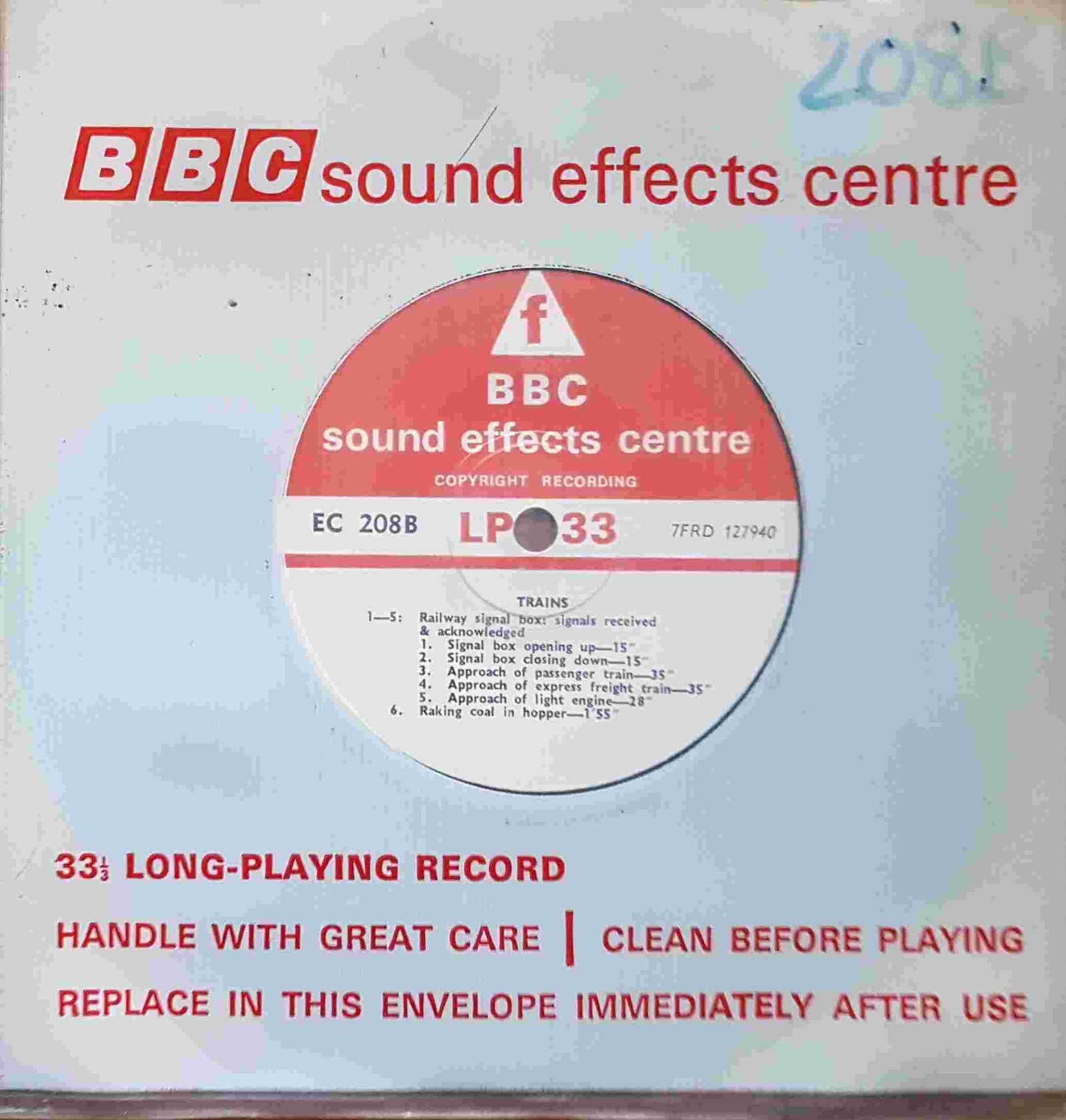EC 208B Trains Not registered from the BBC singles - Records and Tapes library Picture of EC 208B Trains by artist Not registered from the BBC singles - Records and Tapes library