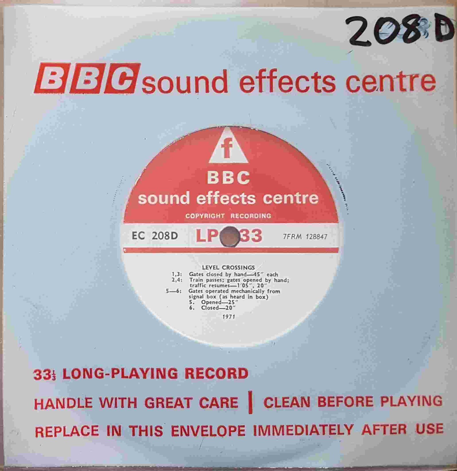 EC 208D Level crossings Not registered from the BBC singles - Records and Tapes library Picture of EC 208D Level crossings by artist Not registered from the BBC singles - Records and Tapes library