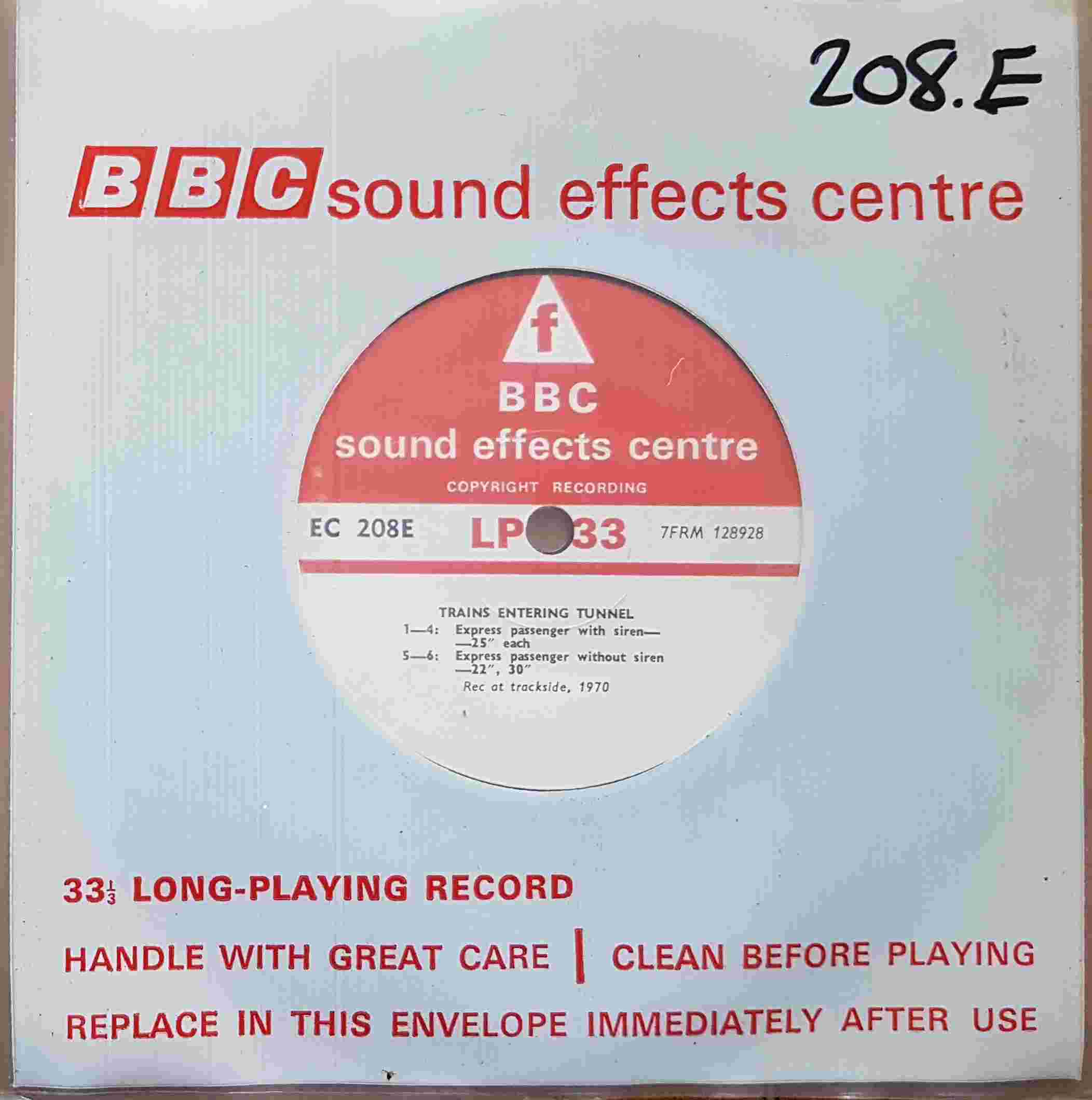 Picture of EC 208E Trains entering tunnel / Trains & tunnels by artist Not registered from the BBC singles - Records and Tapes library