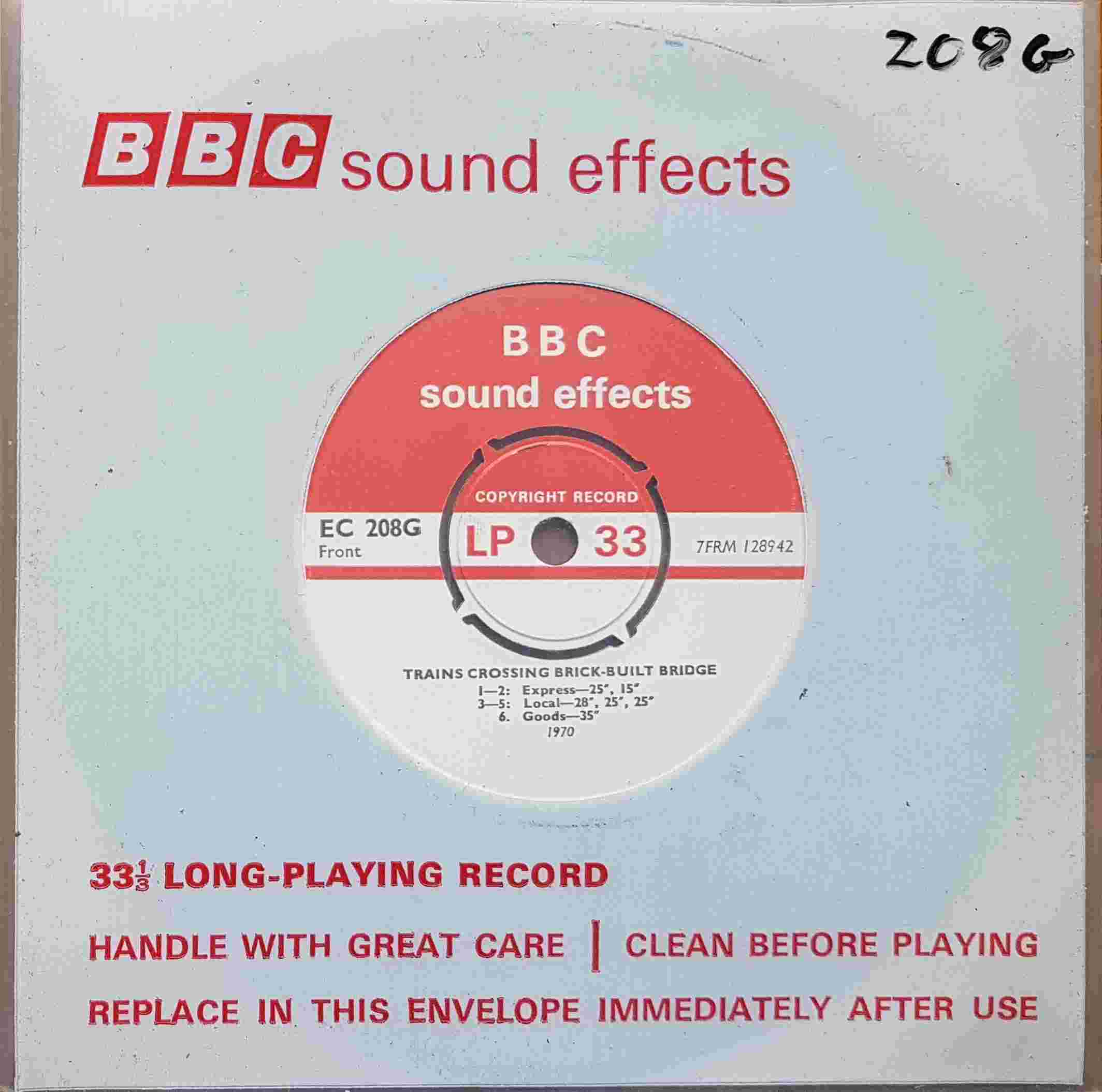 Picture of EC 208G Trains crossing brick-built / Metal bridges by artist Not registered from the BBC singles - Records and Tapes library