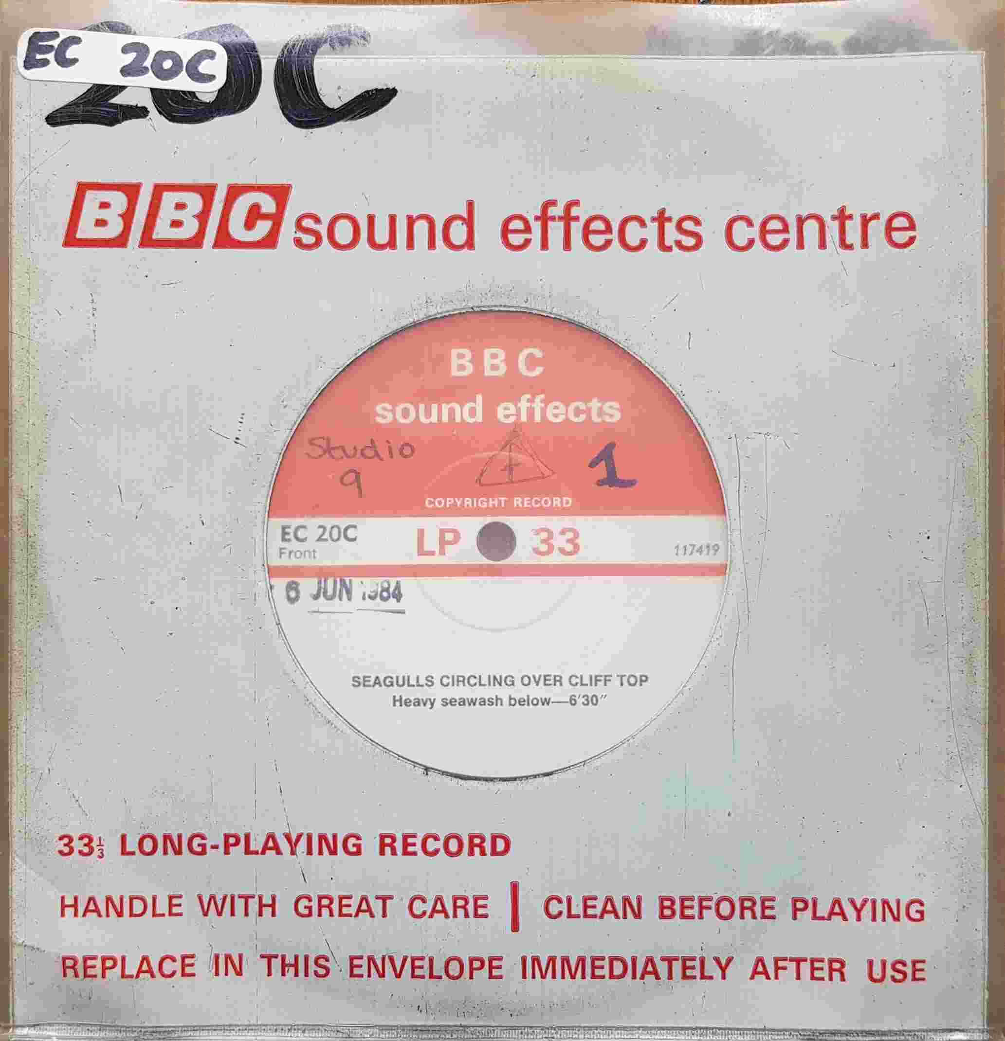 Picture of EC 20C Seagulls circling over cliff / Dawn in a suburban garden by artist Not registered from the BBC singles - Records and Tapes library