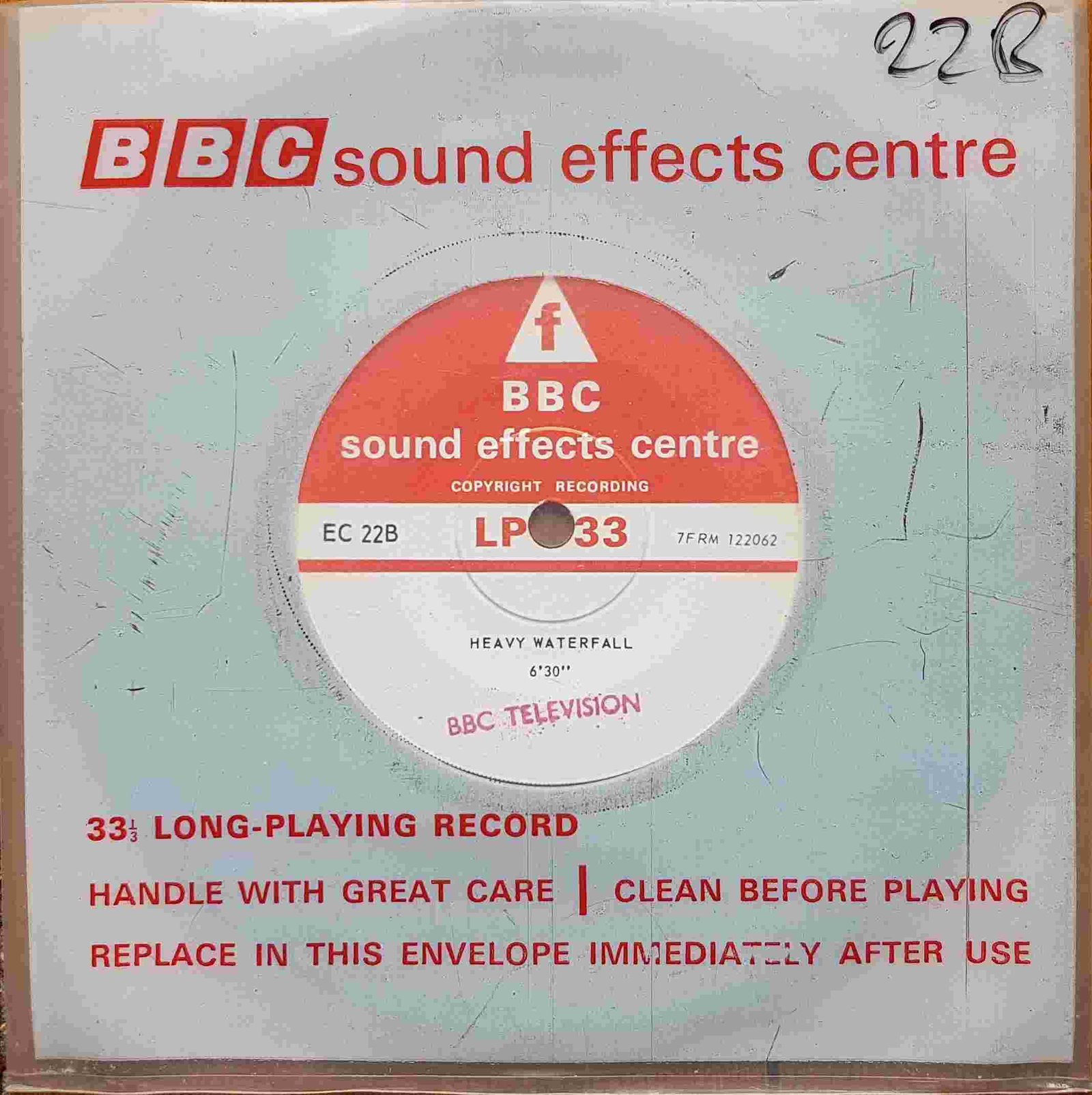 EC 22B Waterfall Not registered from the BBC singles - Records and Tapes library Picture of EC 22B Waterfall by artist Not registered from the BBC singles - Records and Tapes library