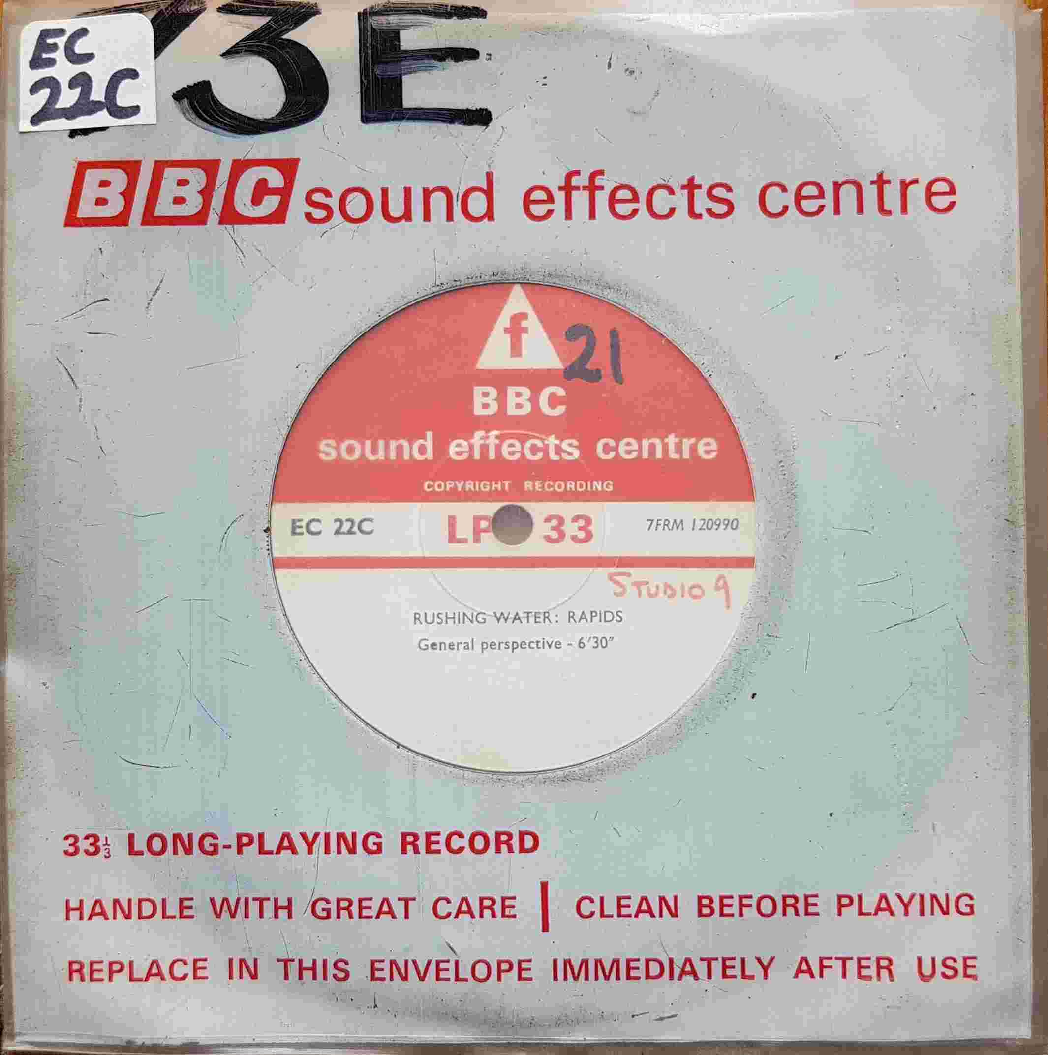 Picture of EC 22C Rushing water: Rapids by artist Not registered from the BBC singles - Records and Tapes library