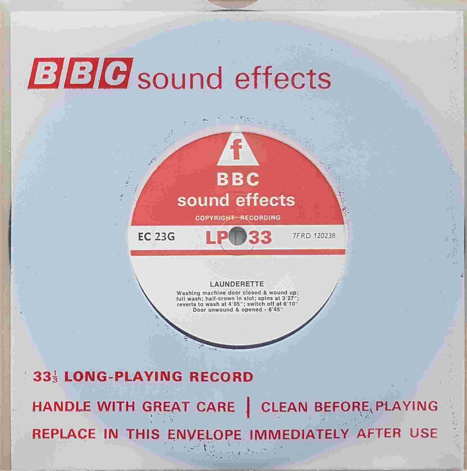 EC 23G Launderette Not registered from the BBC singles - Records and Tapes library Picture of EC 23G Launderette by artist Not registered from the BBC singles - Records and Tapes library