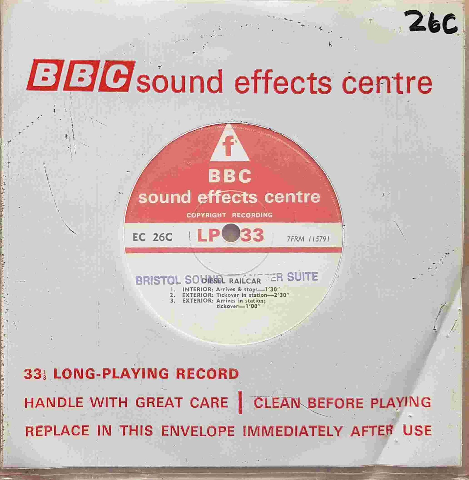 EC 26C Diesel railcar Not registered from the BBC singles - Records and Tapes library Picture of EC 26C Diesel railcar by artist Not registered from the BBC singles - Records and Tapes library