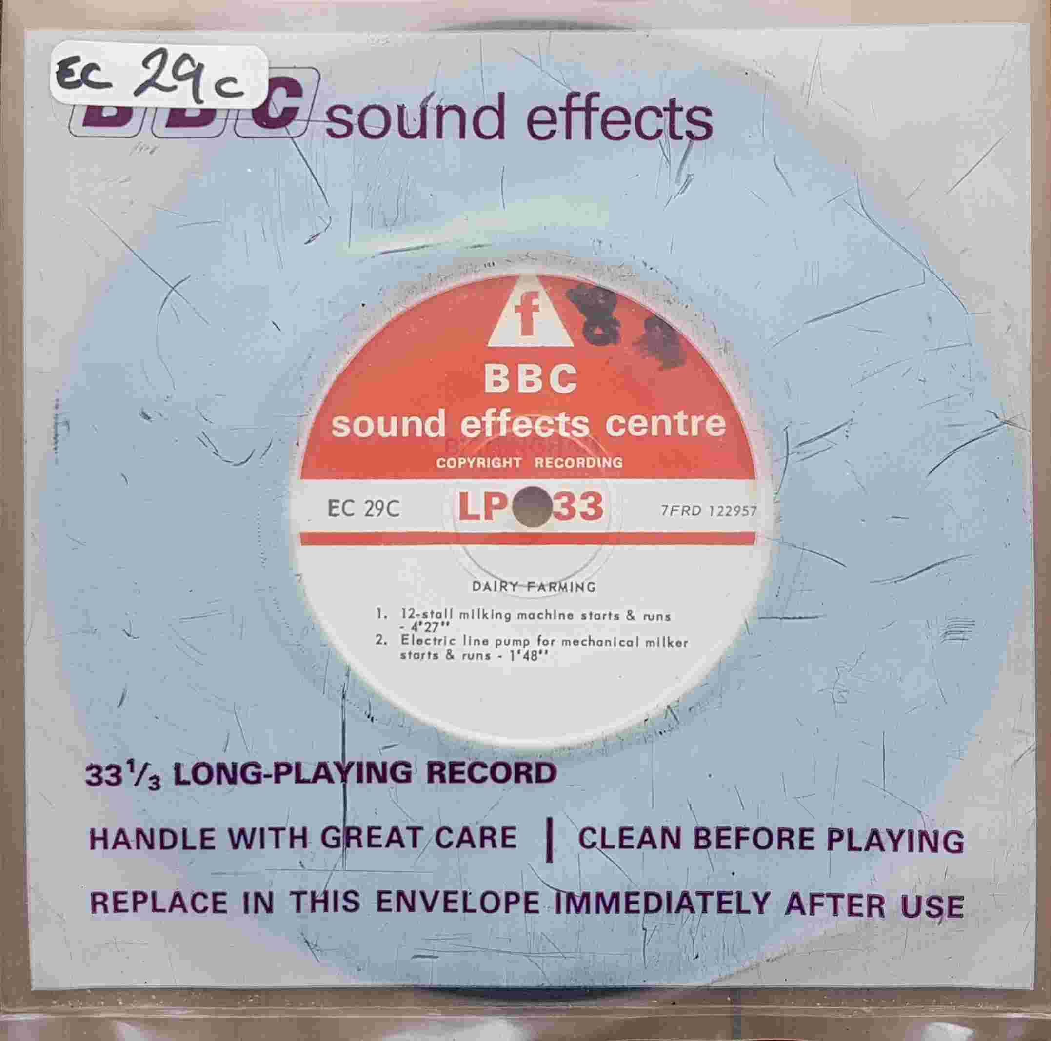 Picture of EC 29C Dairy farming by artist Not registered from the BBC singles - Records and Tapes library