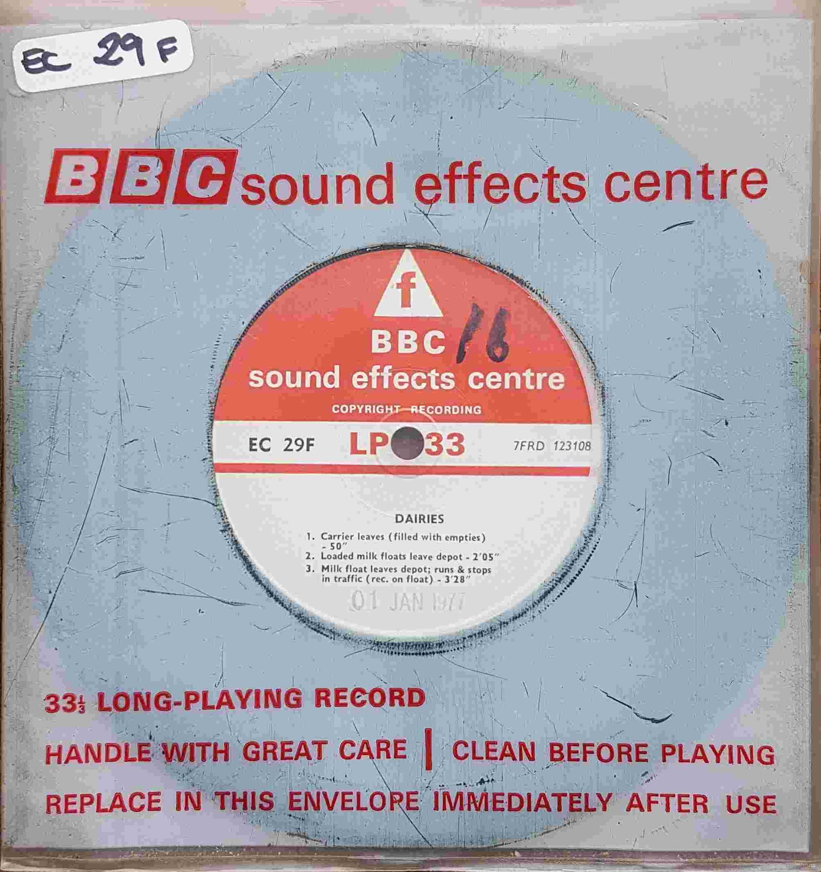 EC 29F Dairies Not registered from the BBC singles - Records and Tapes library Picture of EC 29F Dairies by artist Not registered from the BBC singles - Records and Tapes library