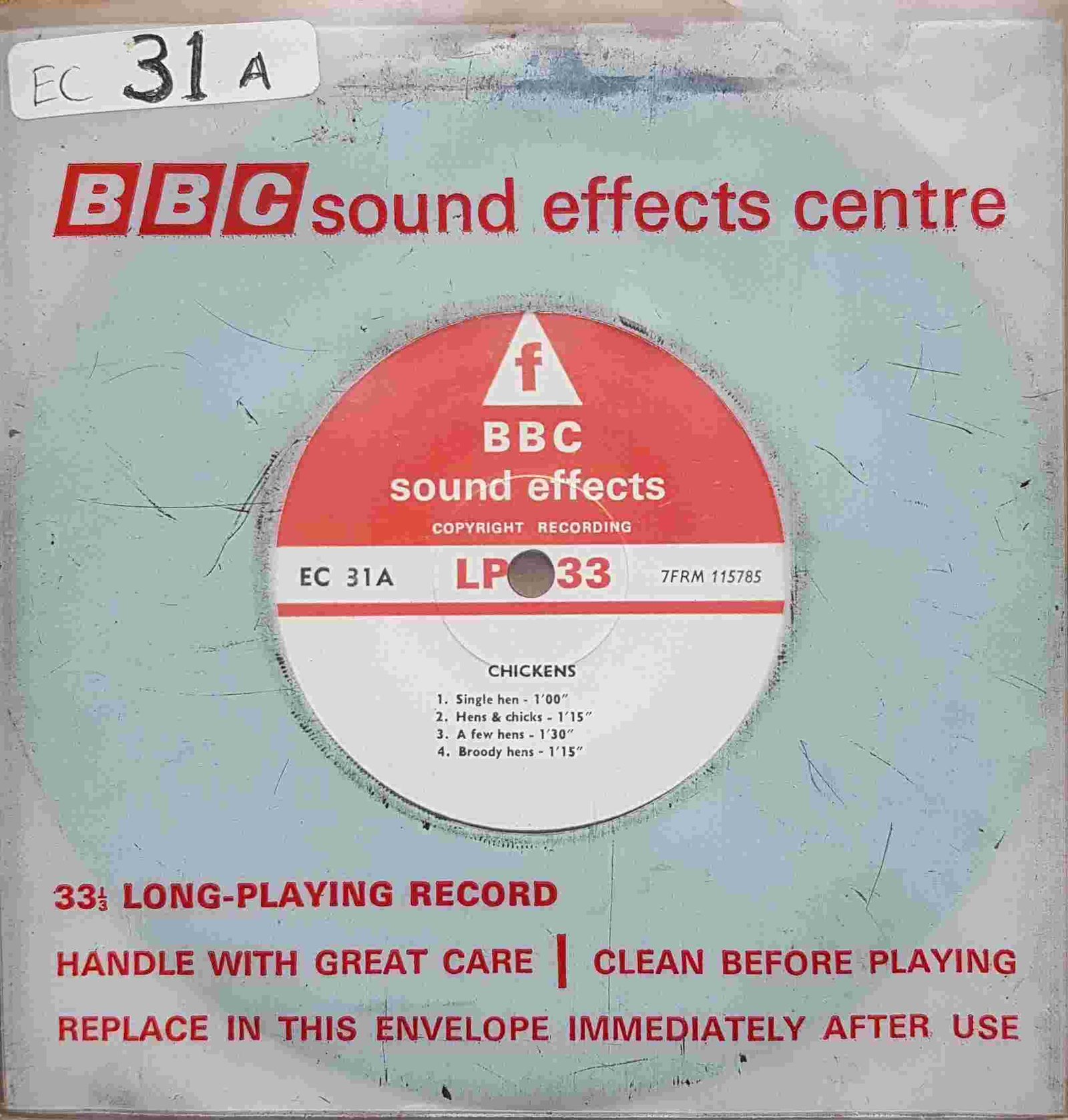 EC 31A Chickens Not registered from the BBC singles - Records and Tapes library Picture of EC 31A Chickens by artist Not registered from the BBC singles - Records and Tapes library