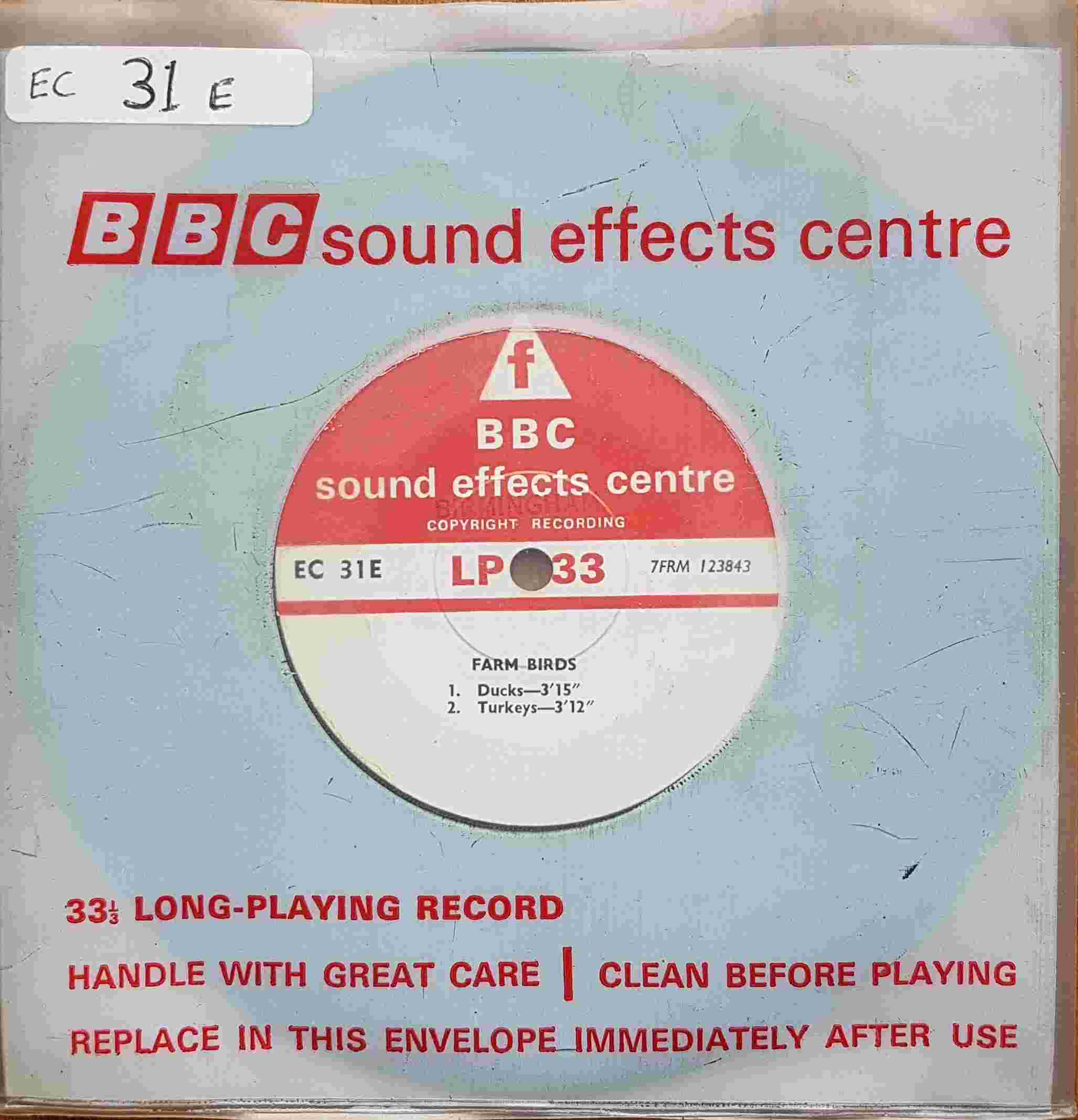 Picture of EC 31E Farm birds by artist Not registered from the BBC singles - Records and Tapes library