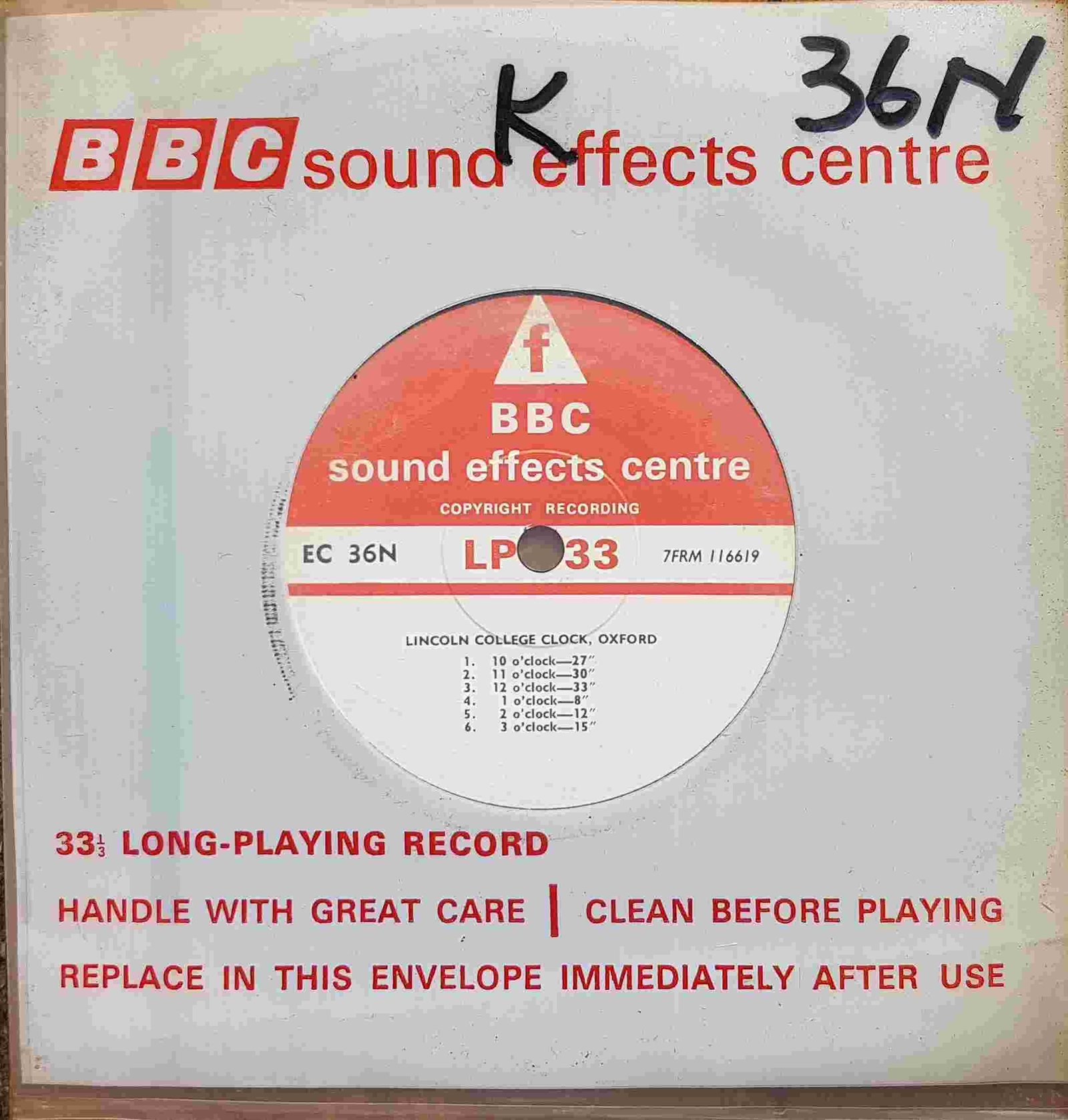 EC 36N Lincoln College clock Oxford Not registered from the BBC singles - Records and Tapes library Picture of EC 36N Lincoln College clock Oxford by artist Not registered from the BBC singles - Records and Tapes library