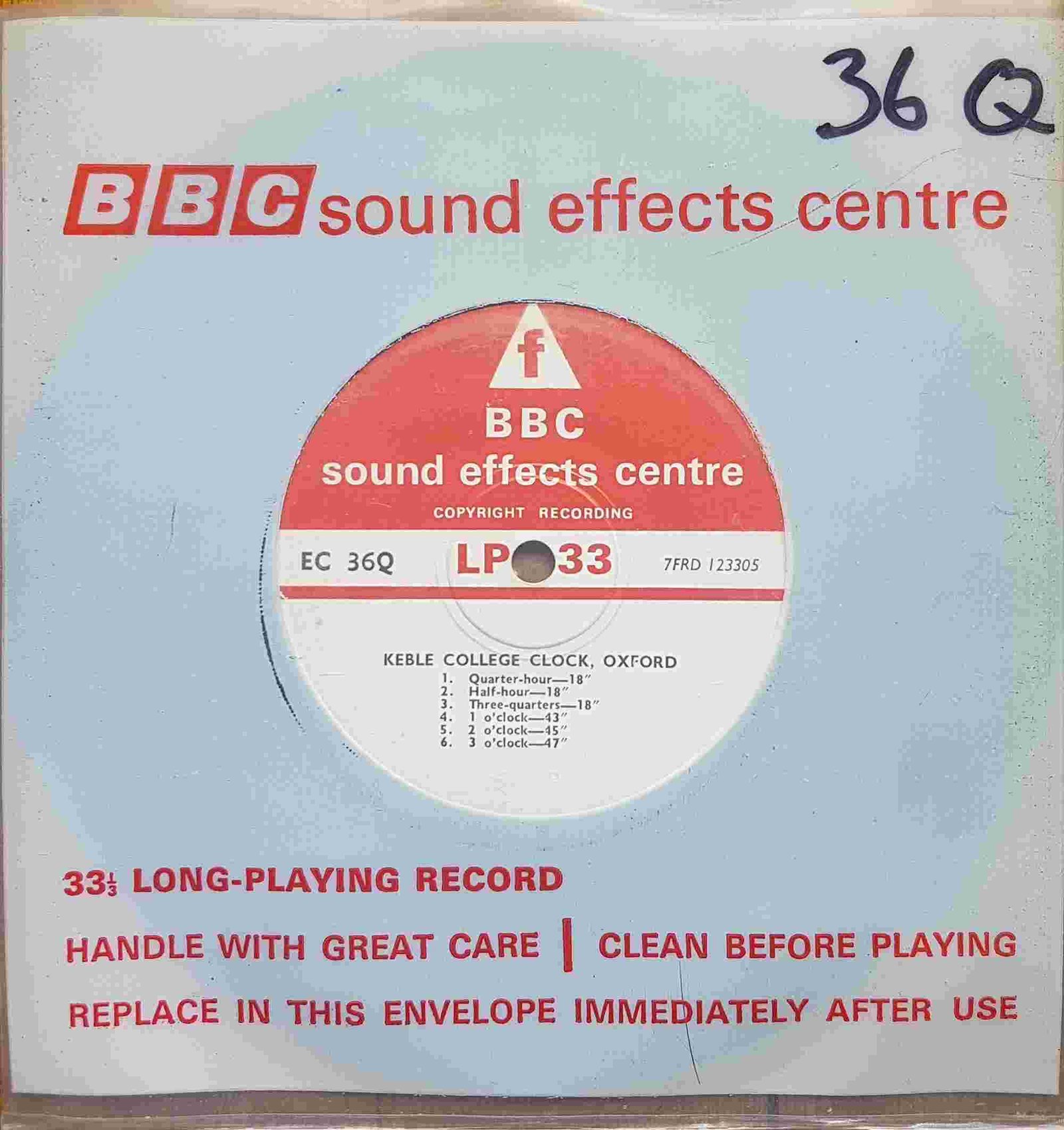 EC 36Q Keble College Clock, Oxford Not registered from the BBC singles - Records and Tapes library Picture of EC 36Q Keble College Clock, Oxford by artist Not registered from the BBC singles - Records and Tapes library