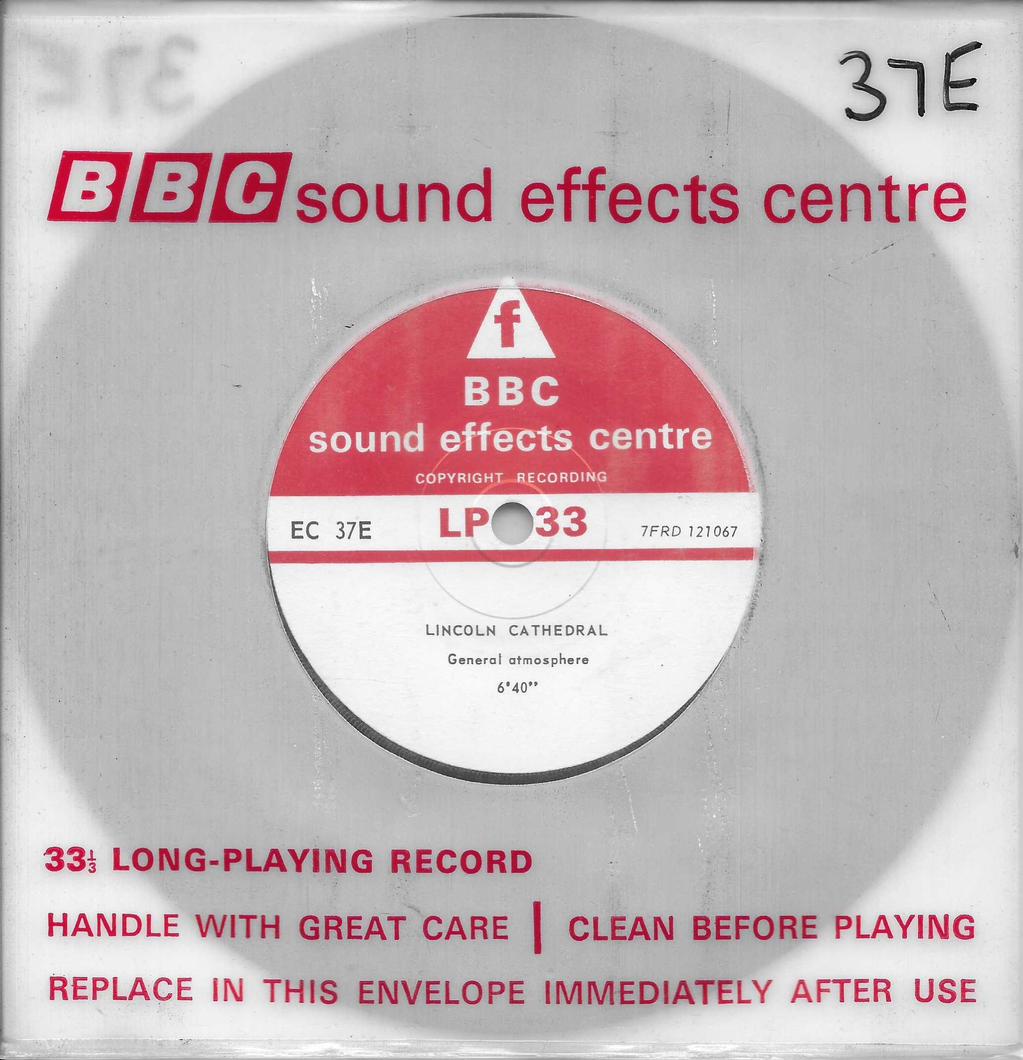 Picture of EC 37E Lincoln Cathedral / Coventry Cathedral by artist Not registered from the BBC singles - Records and Tapes library