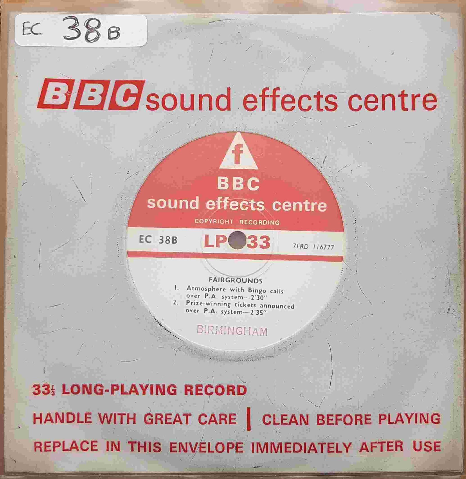 EC 38B Fairgrounds Not registered from the BBC singles - Records and Tapes library Picture of EC 38B Fairgrounds by artist Not registered from the BBC singles - Records and Tapes library