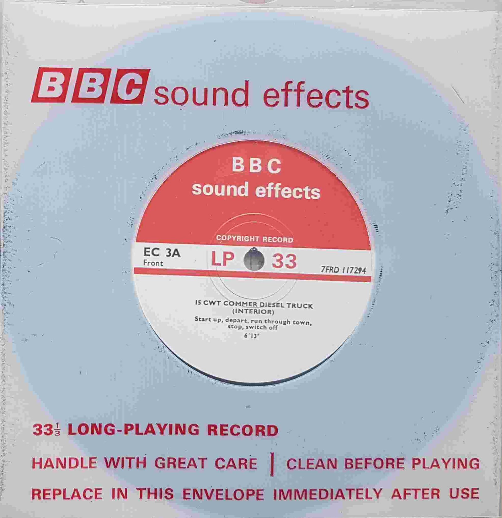 EC 3A 15 CWT Commer Diesel Truck (Interior) Not registered from the BBC singles - Records and Tapes library Picture of EC 3A 15 CWT Commer Diesel Truck (Interior) by artist Not registered from the BBC singles - Records and Tapes library