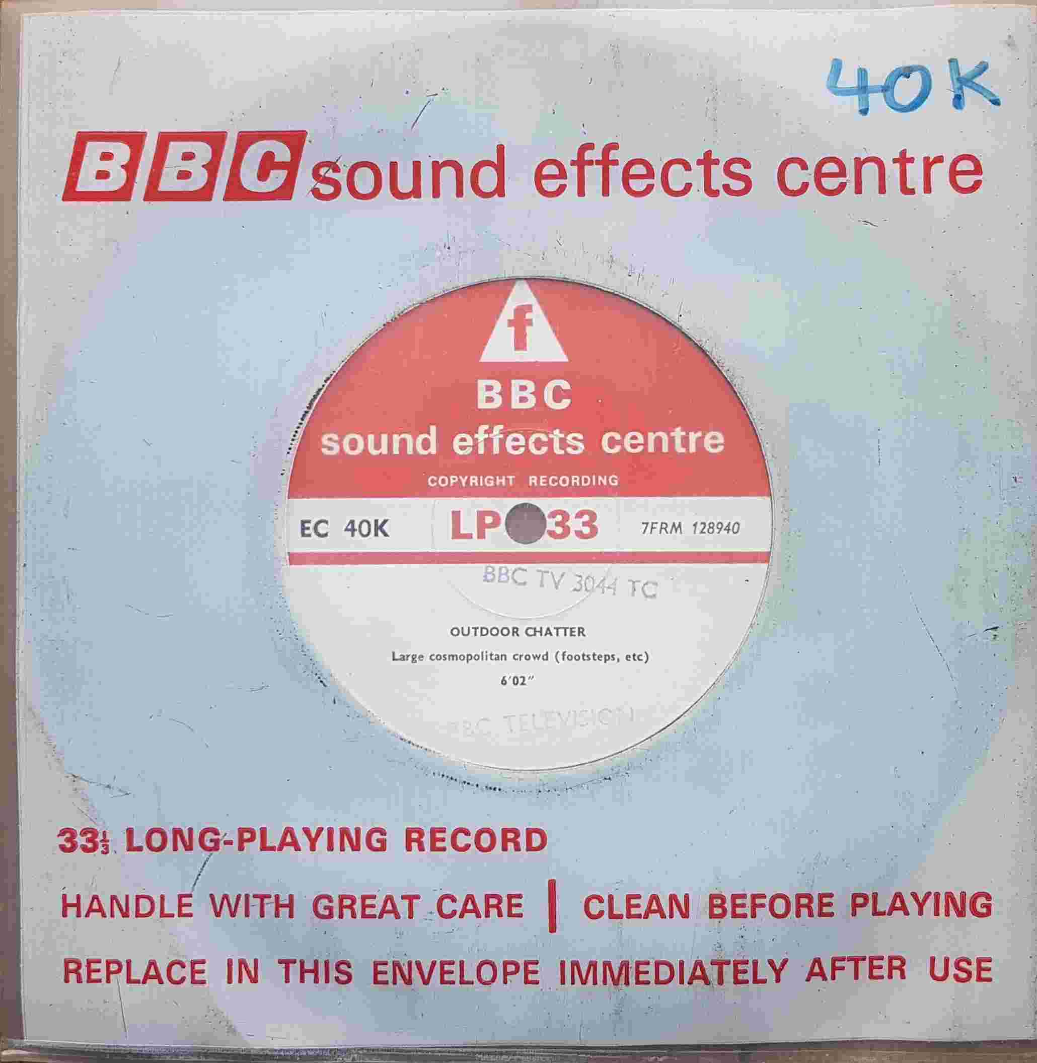 Picture of EC 40K Outdoor chatter / Indoor crowds - small group (English) by artist Not registered from the BBC singles - Records and Tapes library