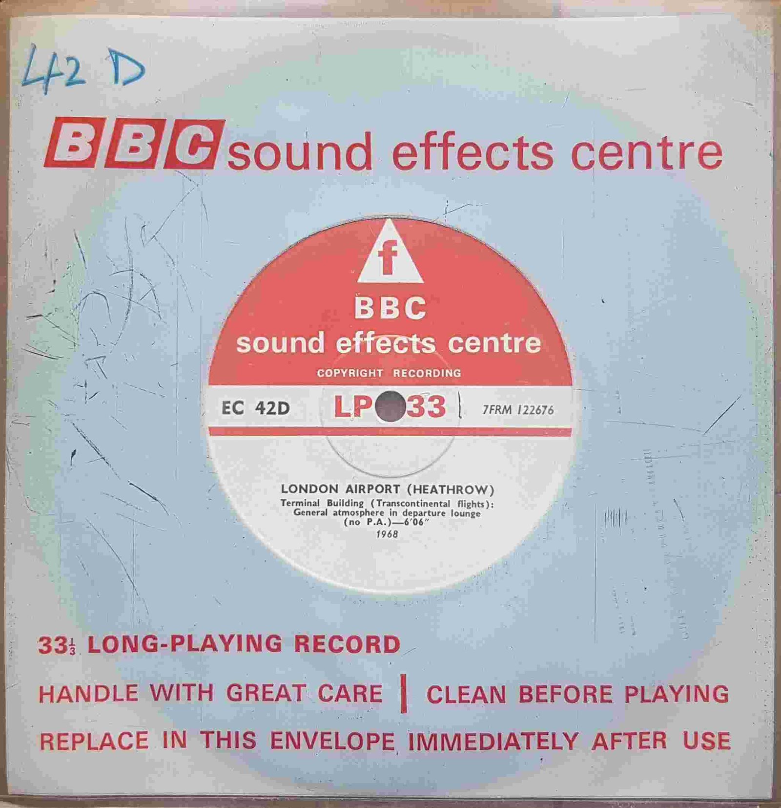 EC 42D Heathrow airport - Terminal building 1968 Not registered from the BBC singles - Records and Tapes library Picture of EC 42D Heathrow airport - Terminal building 1968 by artist Not registered from the BBC singles - Records and Tapes library