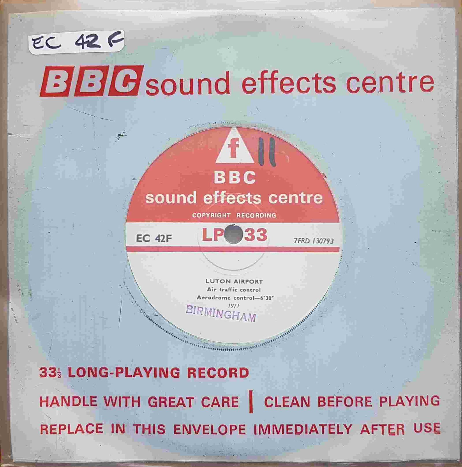 EC 42F Luton airport - Air traffic control 1971 Not registered from the BBC singles - Records and Tapes library Picture of EC 42F Luton airport - Air traffic control 1971 by artist Not registered from the BBC singles - Records and Tapes library