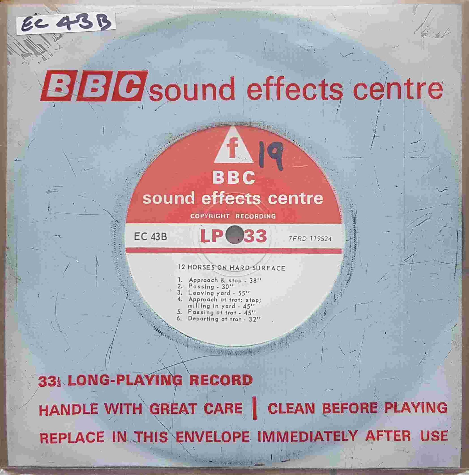 EC 43B 12 horses on hard surface Not registered from the BBC singles - Records and Tapes library Picture of EC 43B 12 horses on hard surface by artist Not registered from the BBC singles - Records and Tapes library