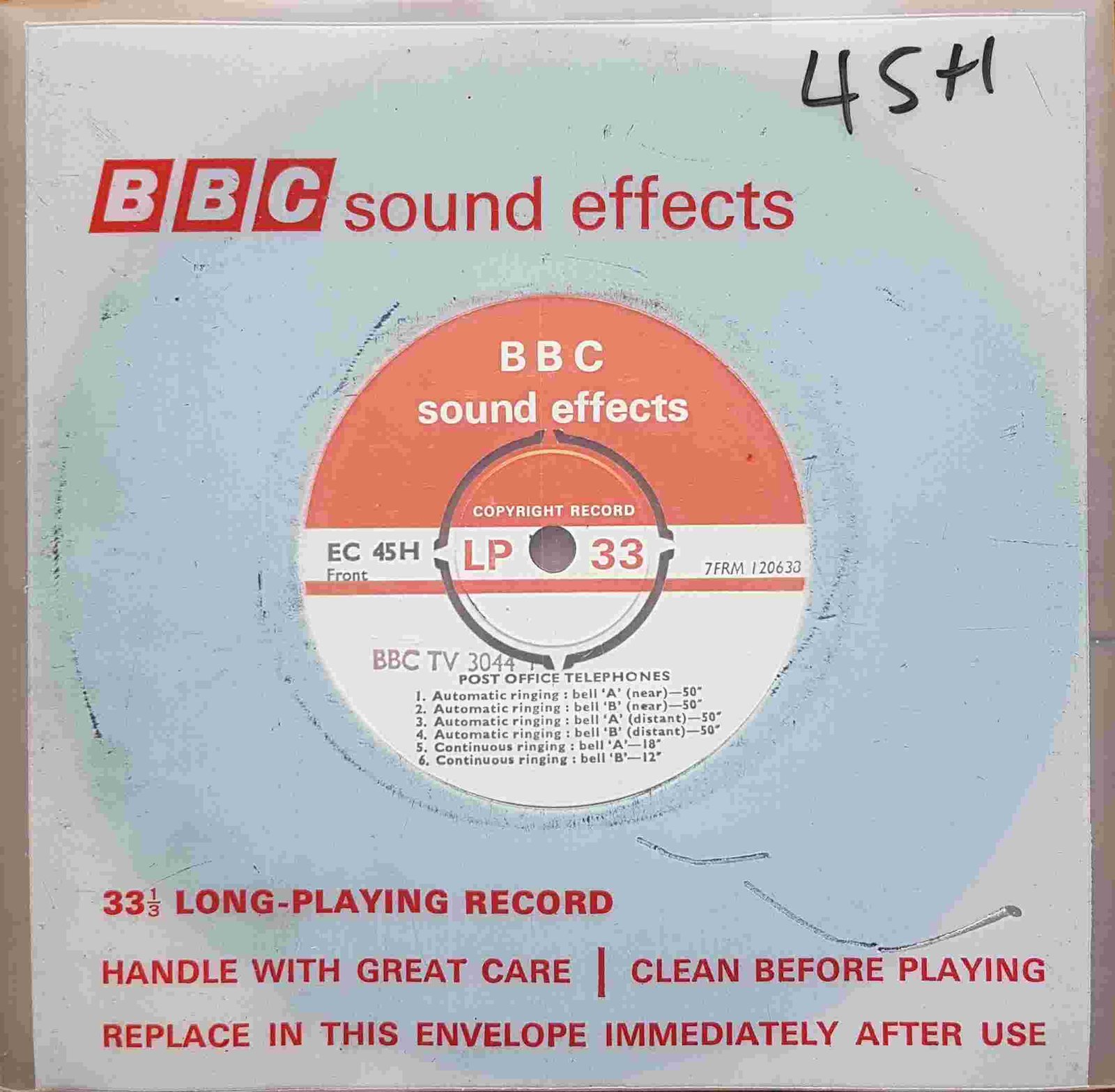 EC 45H Post Office telephones / Field telephones Not registered from the BBC singles - Records and Tapes library Picture of EC 45H Post Office telephones / Field telephones by artist Not registered from the BBC singles - Records and Tapes library