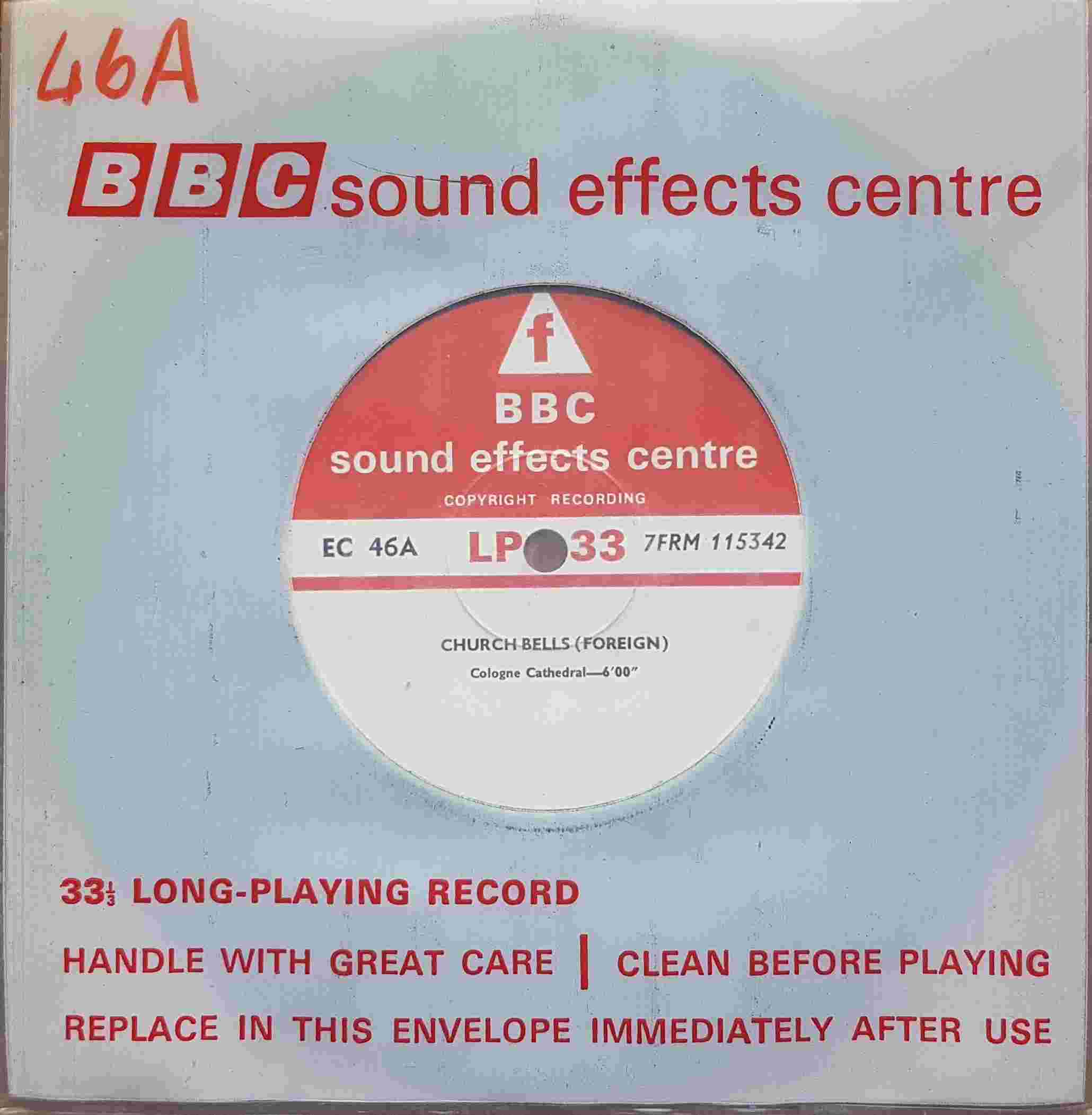 Picture of EC 46A Church bells (Foreign) single by artist Not registered from the BBC records and Tapes library