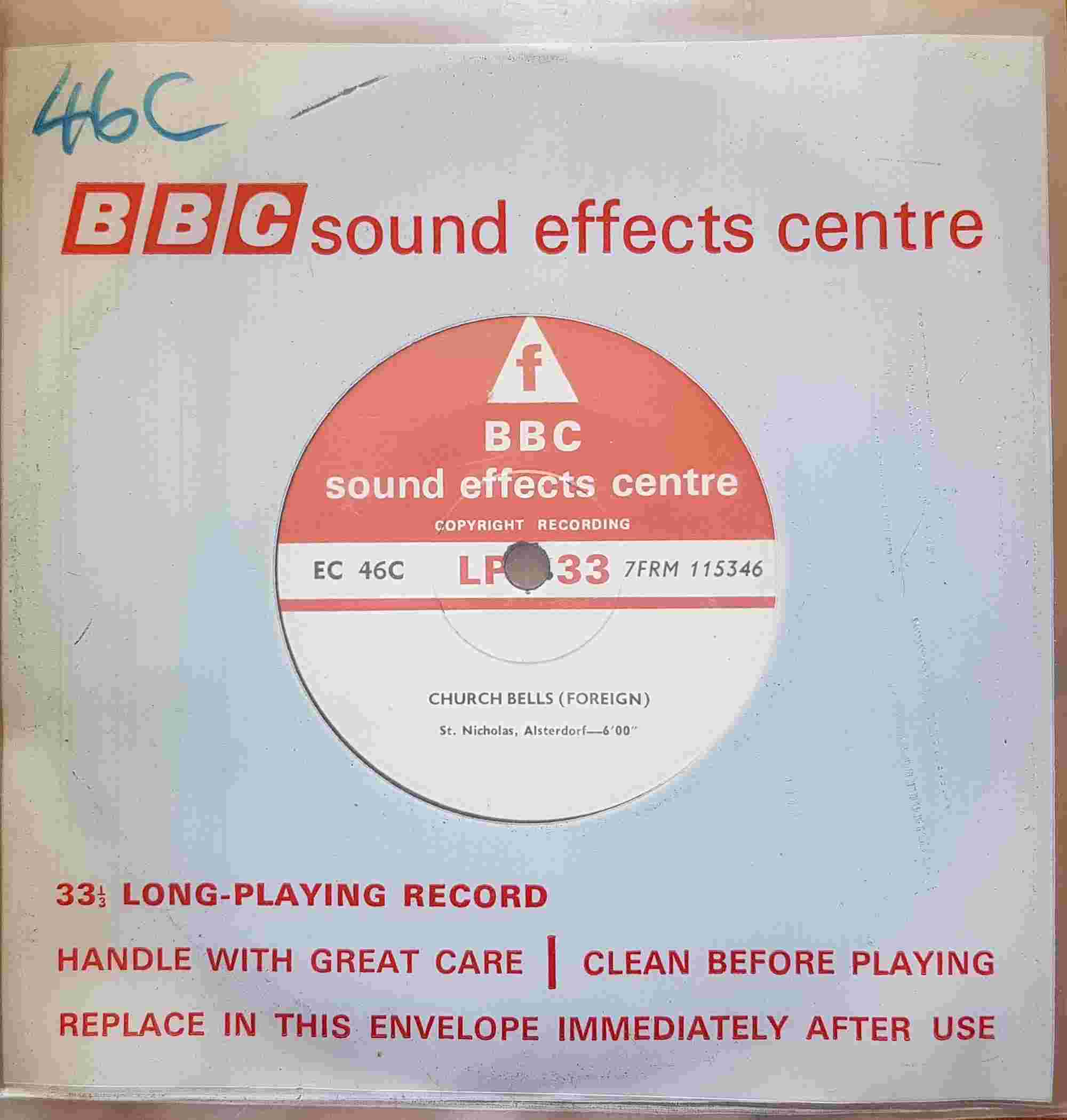 Picture of EC 46C Church bells (Foreign) single by artist Not registered from the BBC records and Tapes library