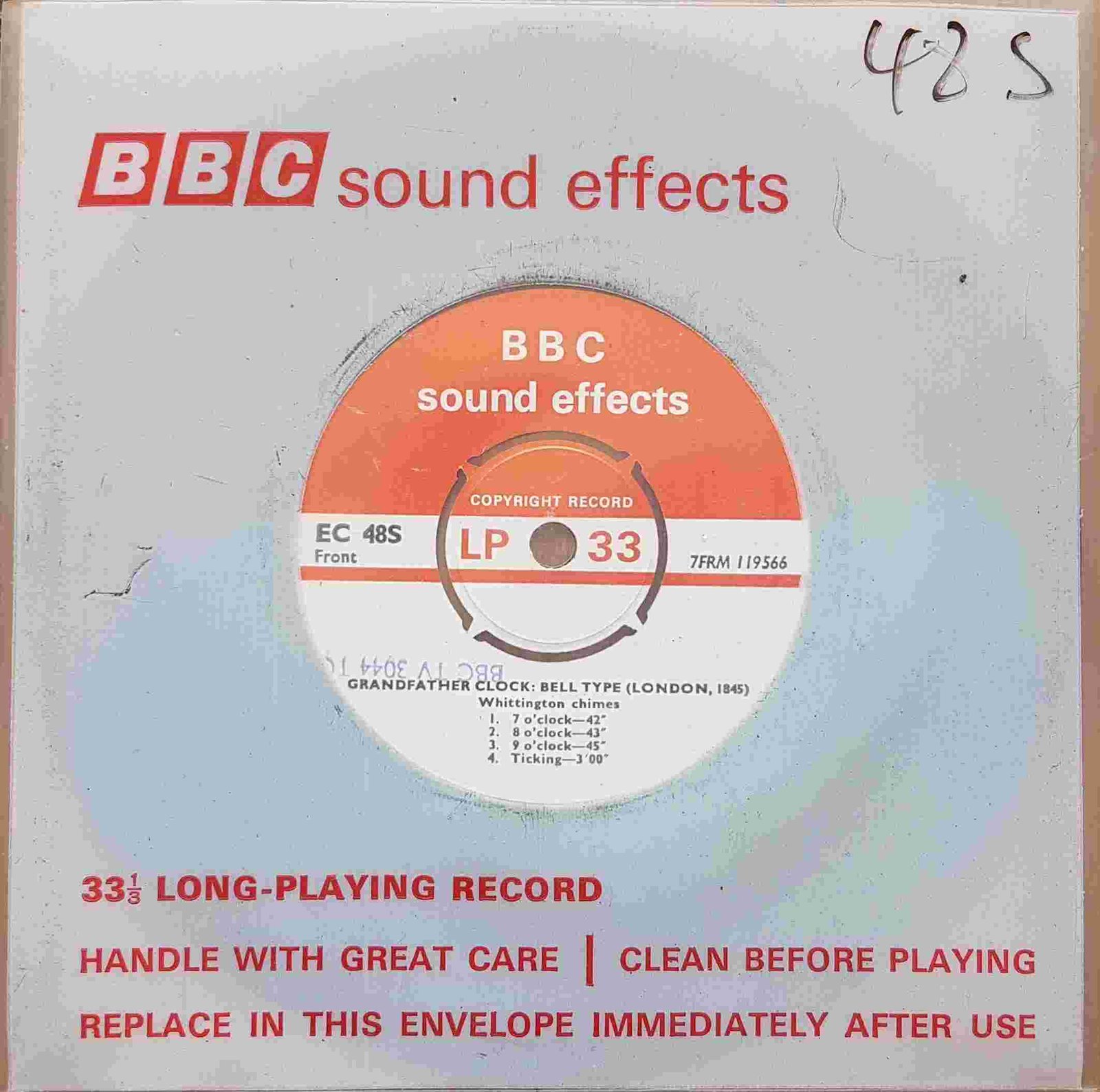 EC 48S Grandfather clock: Bell type (London, 1845) / Clocks Not registered from the BBC singles - Records and Tapes library Picture of EC 48S Grandfather clock: Bell type (London, 1845) / Clocks by artist Not registered from the BBC singles - Records and Tapes library