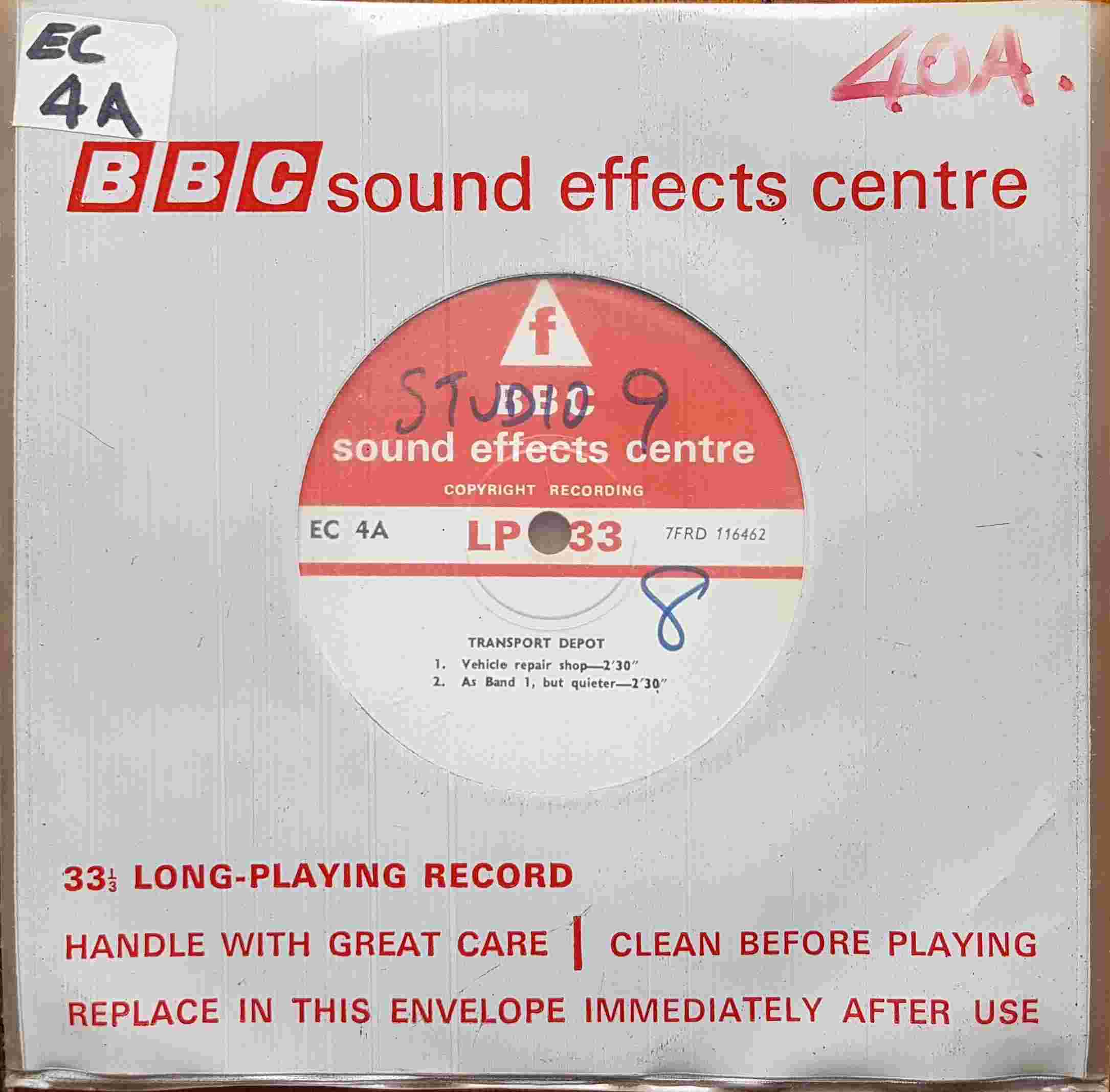 Picture of EC 4A Transport depot single by artist Not registered from the BBC records and Tapes library
