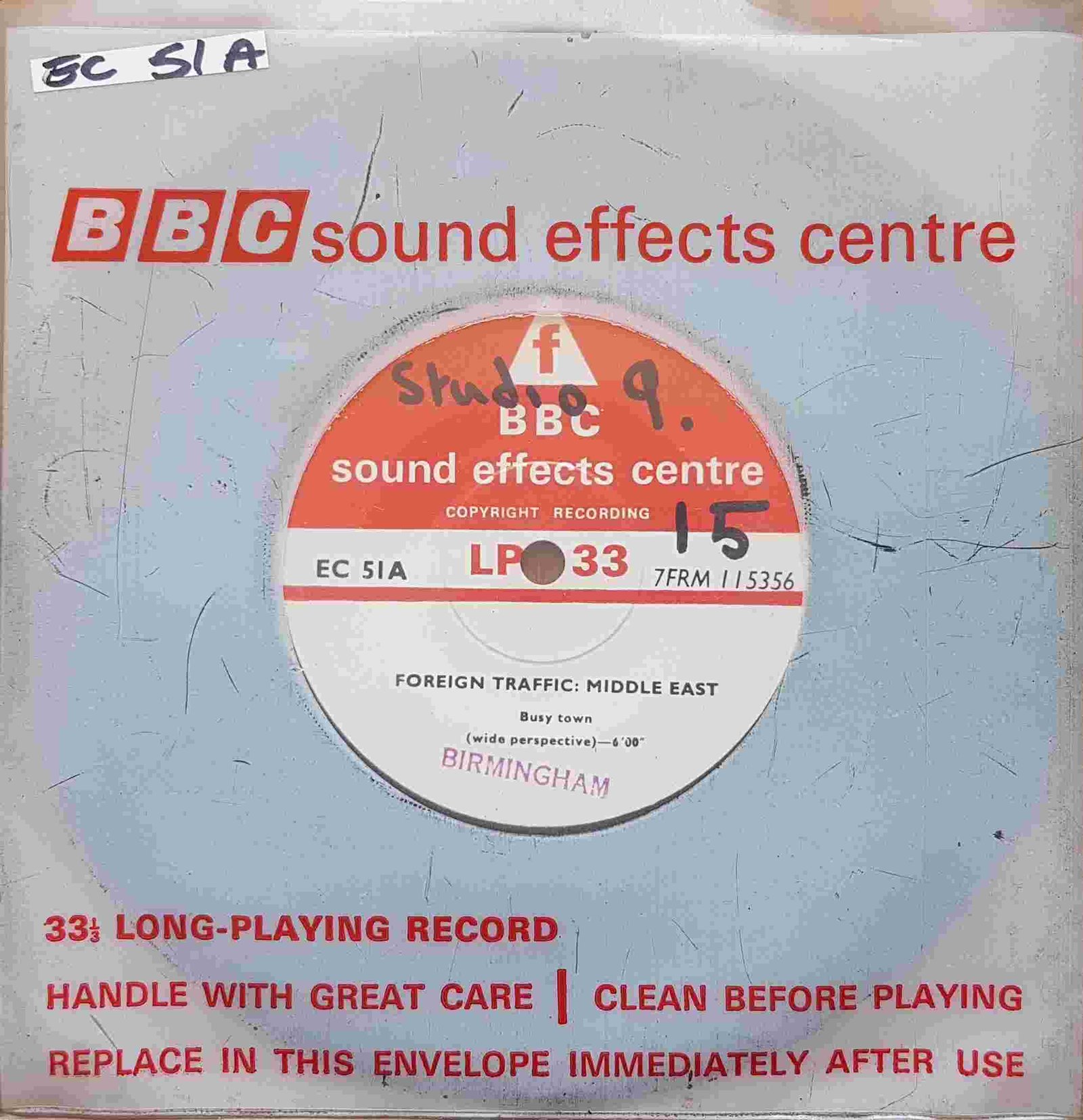 EC 51A Foreign traffic - Middle East Not registered from the BBC singles - Records and Tapes library Picture of EC 51A Foreign traffic - Middle East by artist Not registered from the BBC singles - Records and Tapes library
