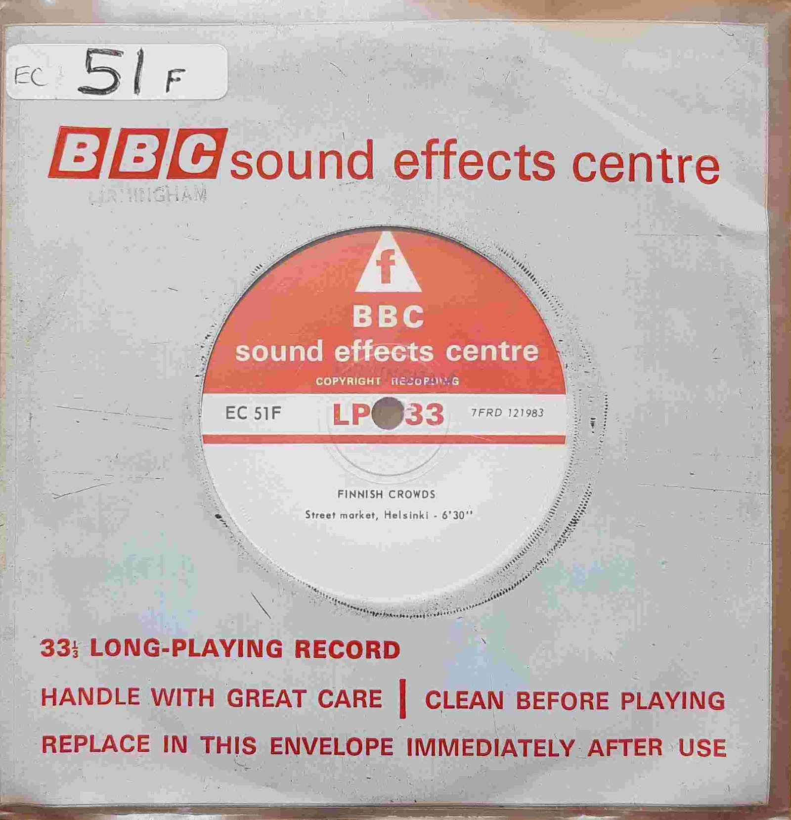 EC 51F Finnish crowds Not registered from the BBC singles - Records and Tapes library Picture of EC 51F Finnish crowds by artist Not registered from the BBC singles - Records and Tapes library