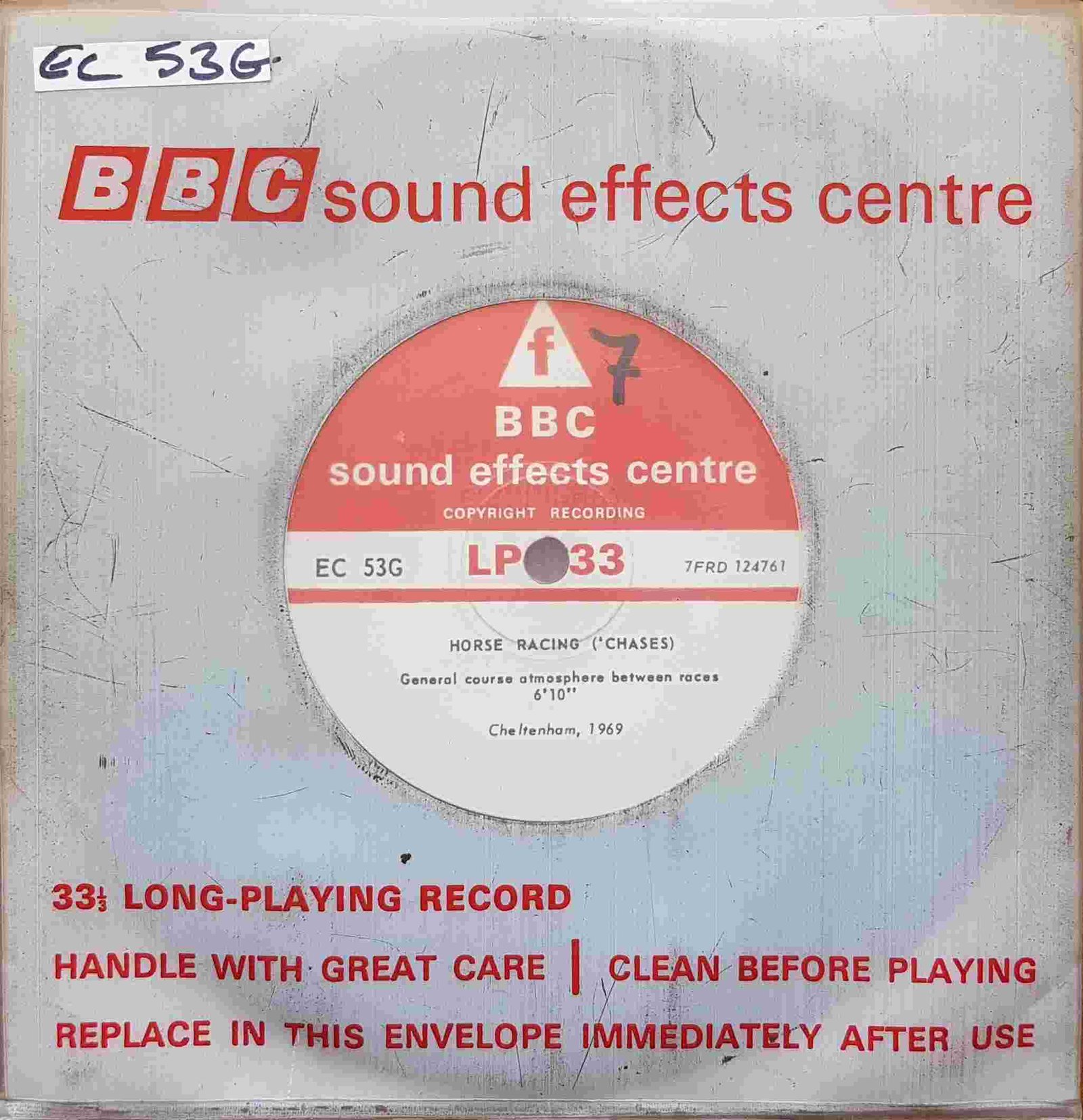 EC 53G Horse racing (chases) - Cheltenham Not registered from the BBC singles - Records and Tapes library Picture of EC 53G Horse racing (chases) - Cheltenham by artist Not registered from the BBC singles - Records and Tapes library