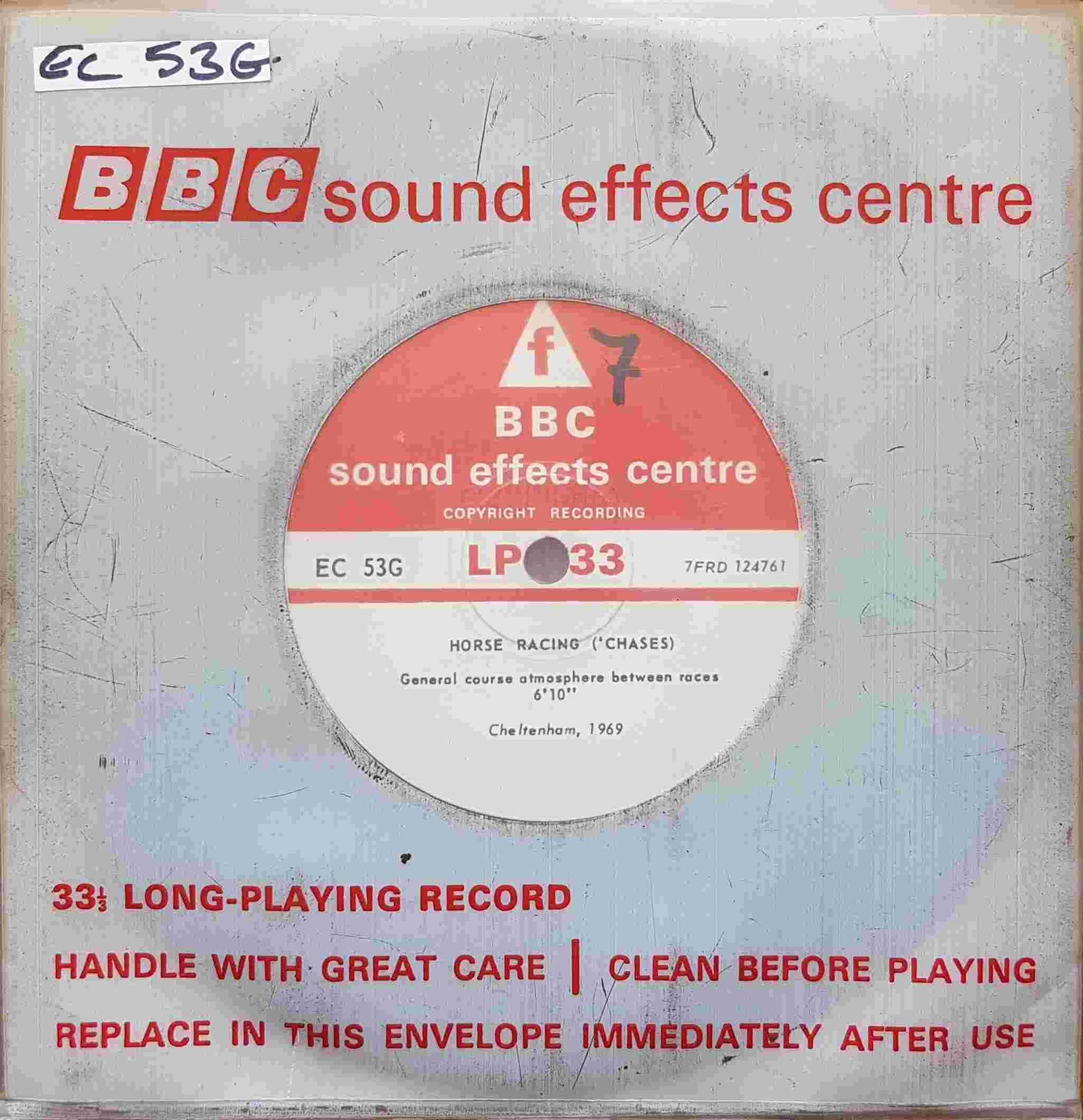 Picture of EC 53G Horse racing (chases) - Cheltenham by artist Not registered from the BBC singles - Records and Tapes library