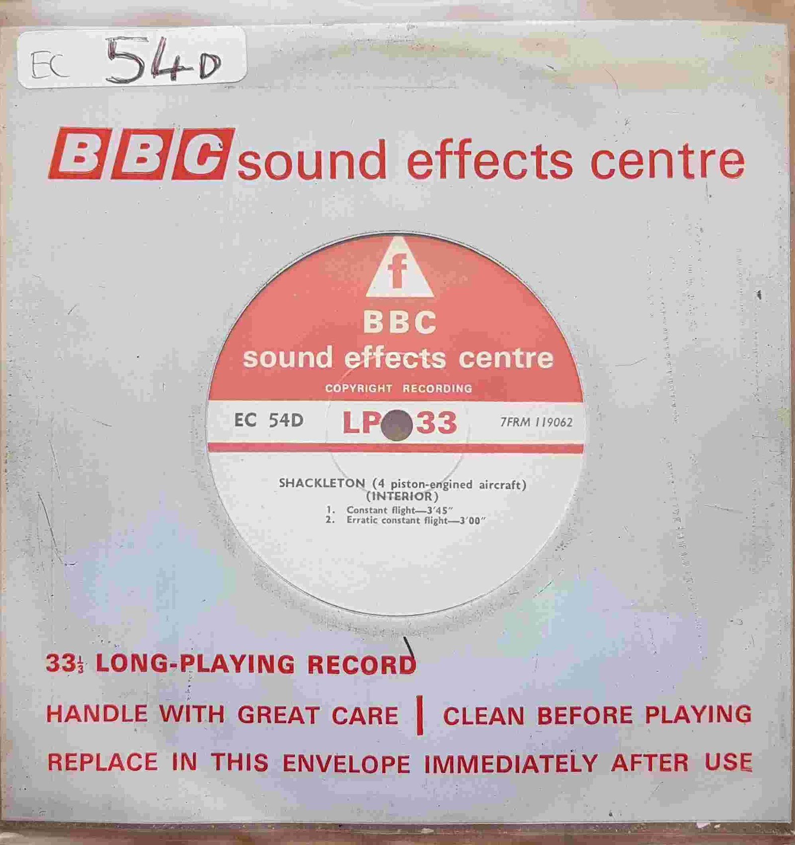 Picture of EC 54D Shackleton - 4 piston engine aircraft by artist Not registered from the BBC singles - Records and Tapes library