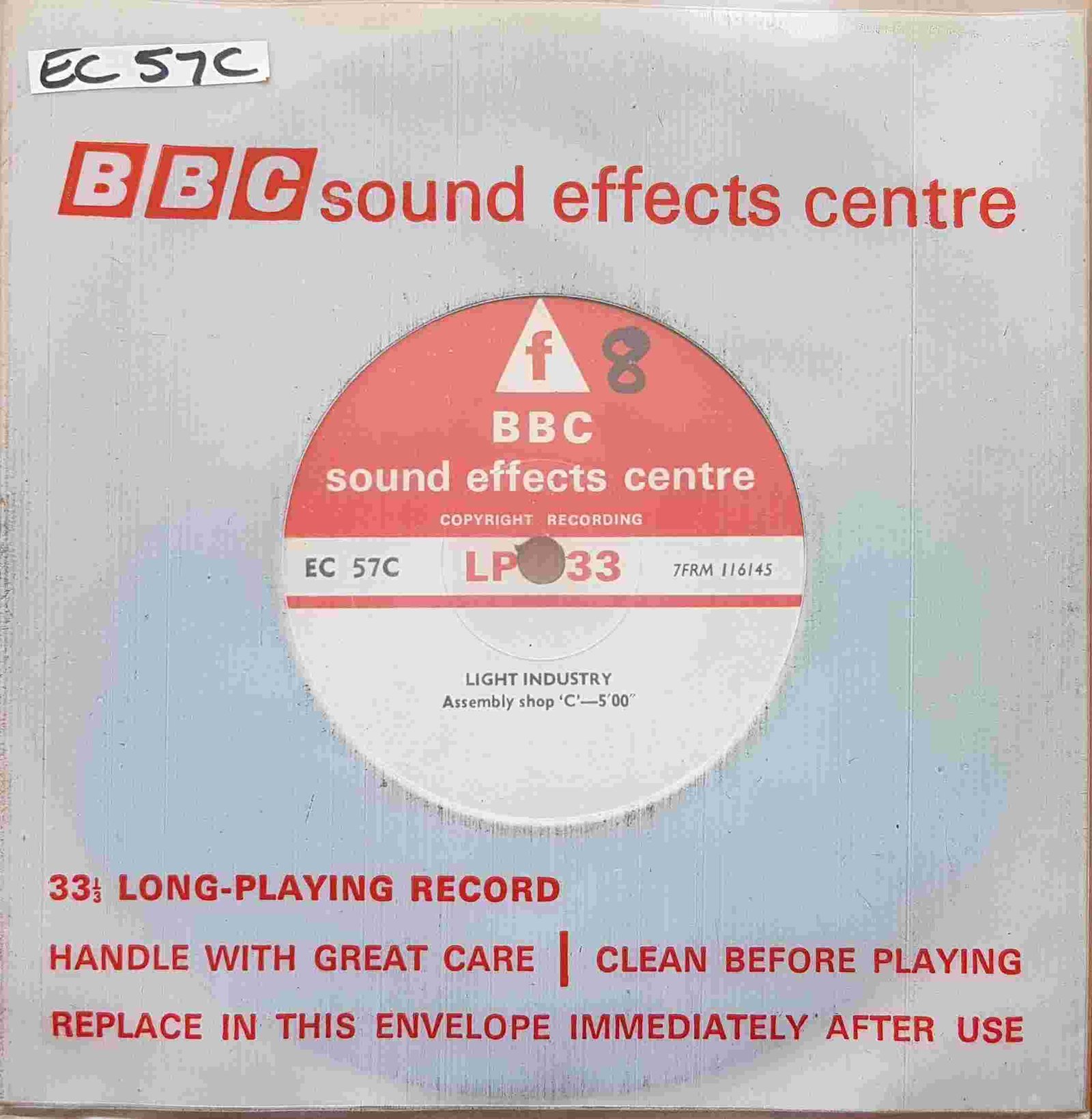 EC 57C Light industry Not registered from the BBC singles - Records and Tapes library Picture of EC 57C Light industry by artist Not registered from the BBC singles - Records and Tapes library