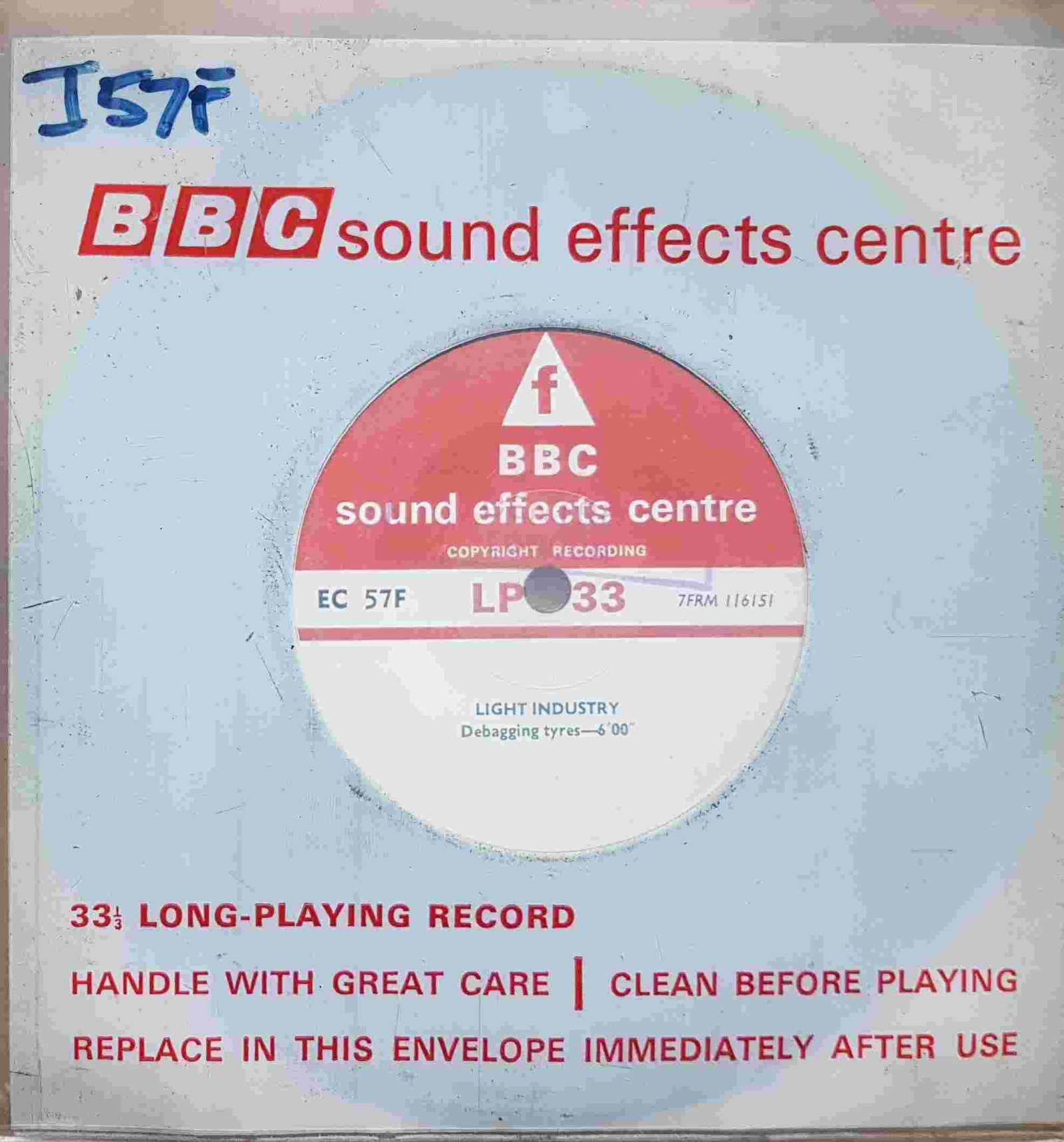 EC 57F Light industry Not registered from the BBC singles - Records and Tapes library Picture of EC 57F Light industry by artist Not registered from the BBC singles - Records and Tapes library