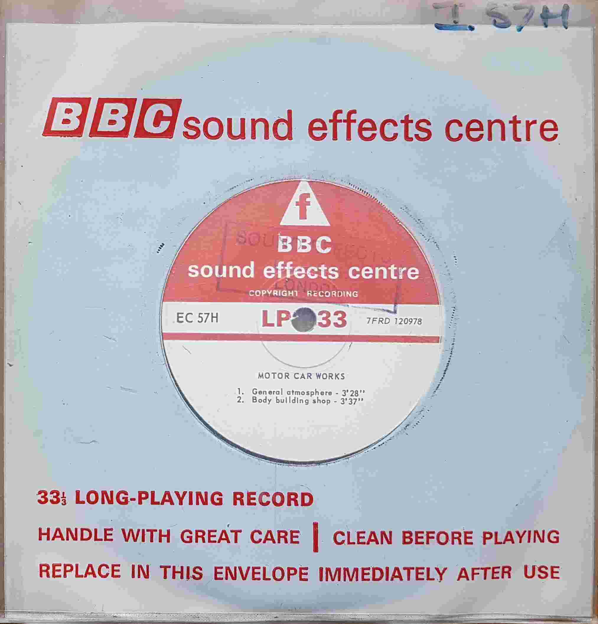 Picture of EC 57H Motor car works by artist Not registered from the BBC singles - Records and Tapes library