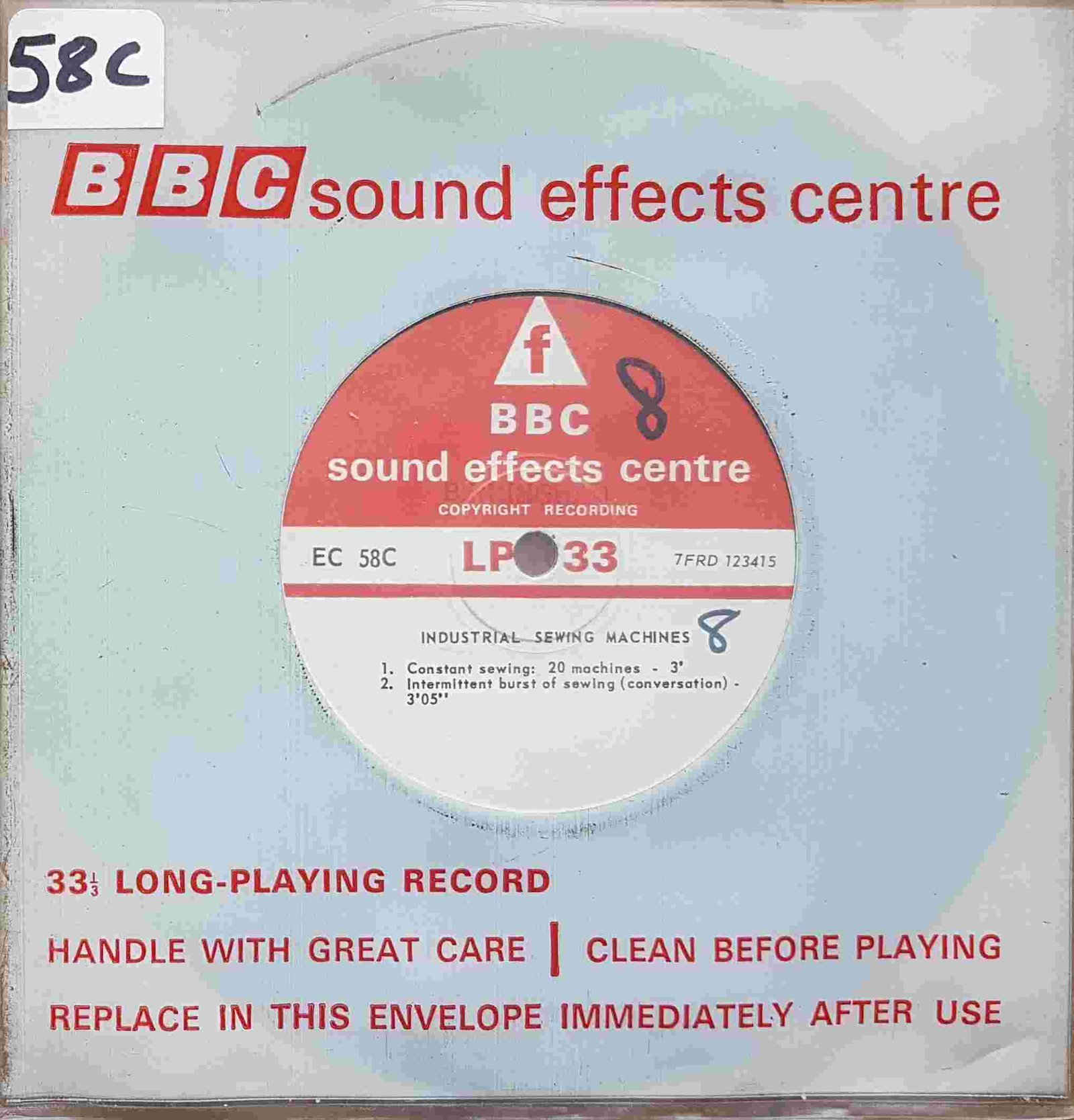 Picture of EC 58C Industry sewing machine / Factory atmosphere by artist Not registered from the BBC singles - Records and Tapes library