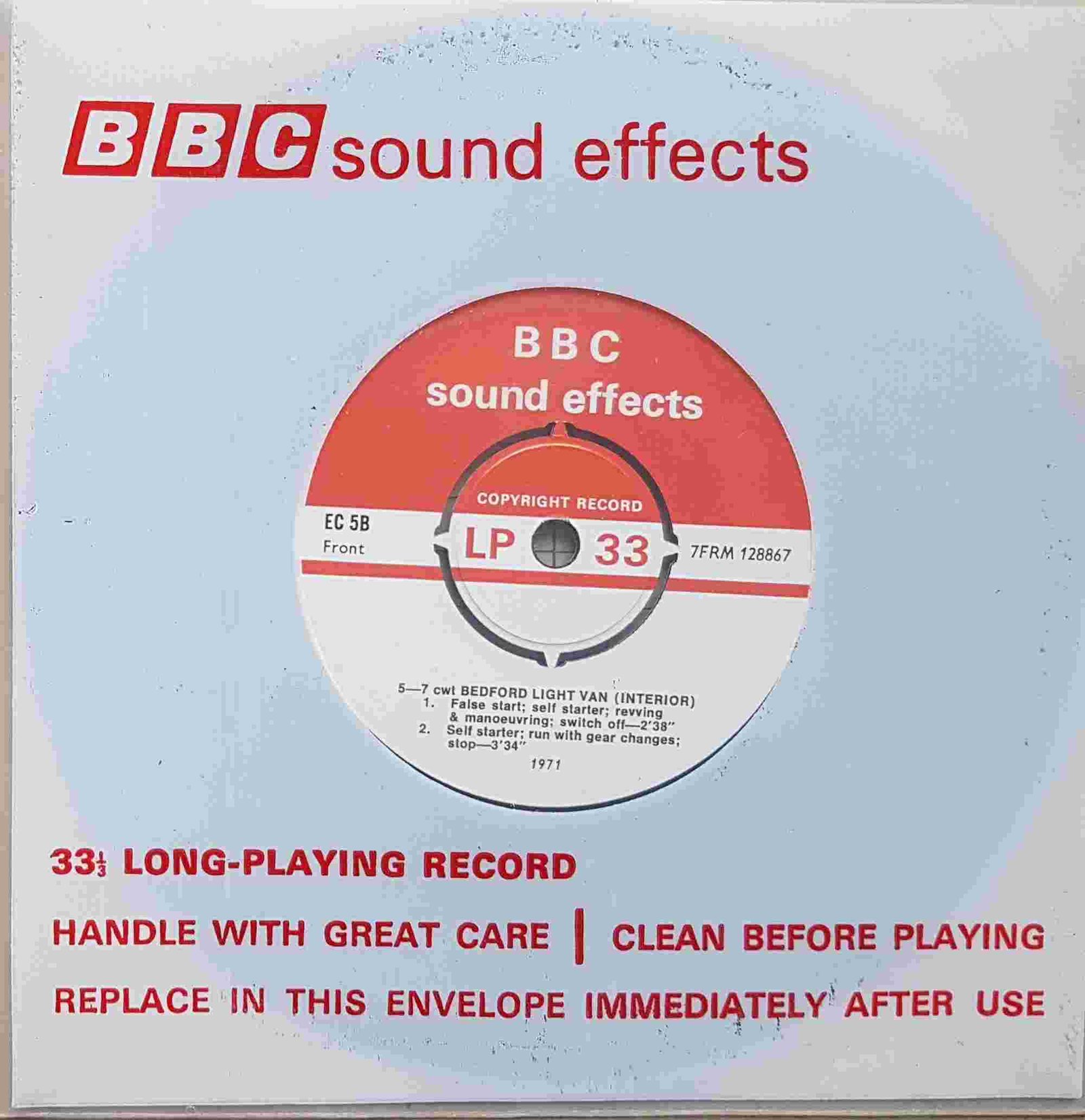 EC 5B 5-7 Cwt Bedford Light Van (Interior) Not registered from the BBC singles - Records and Tapes library Picture of EC 5B 5-7 Cwt Bedford Light Van (Interior) by artist Not registered from the BBC singles - Records and Tapes library