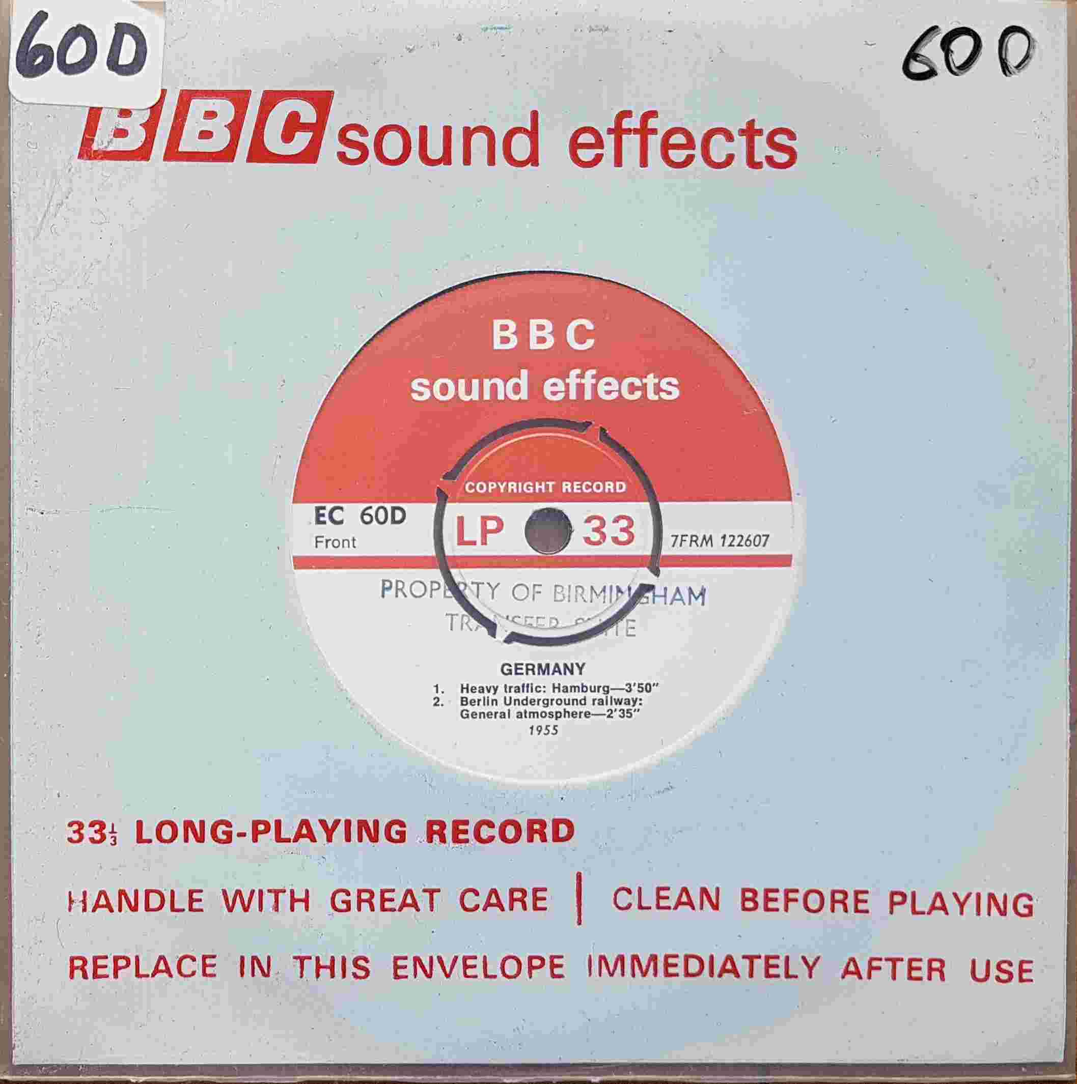 Picture of EC 60D Germany by artist Not registered from the BBC singles - Records and Tapes library