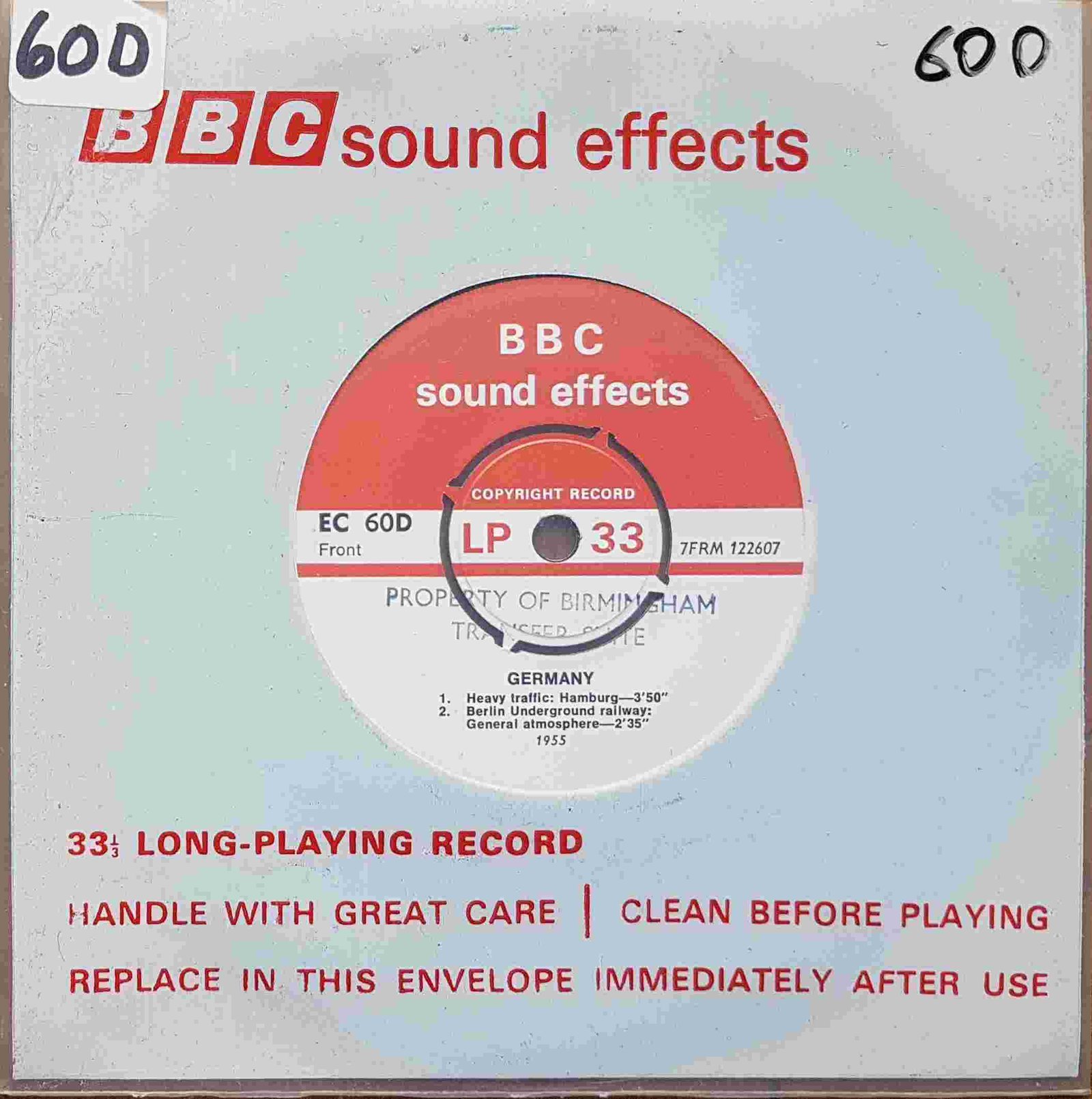 Picture of EC 60D Germany by artist Not registered from the BBC records and Tapes library