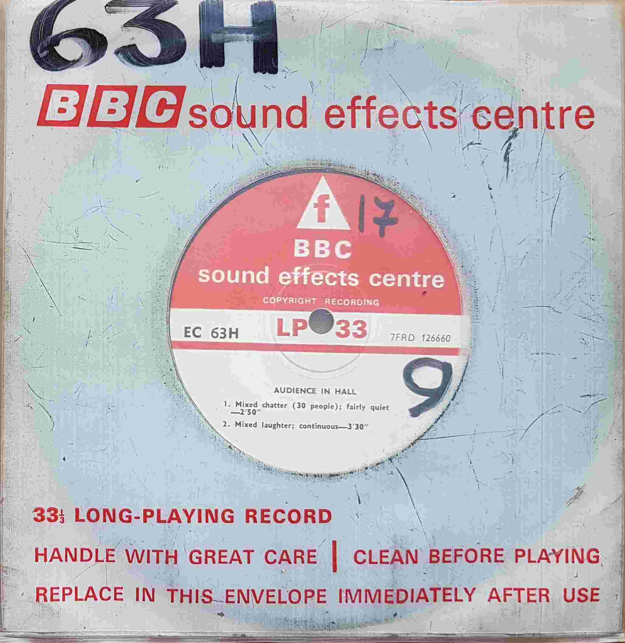 Picture of EC 63H Audience in hall by artist Not registered from the BBC singles - Records and Tapes library