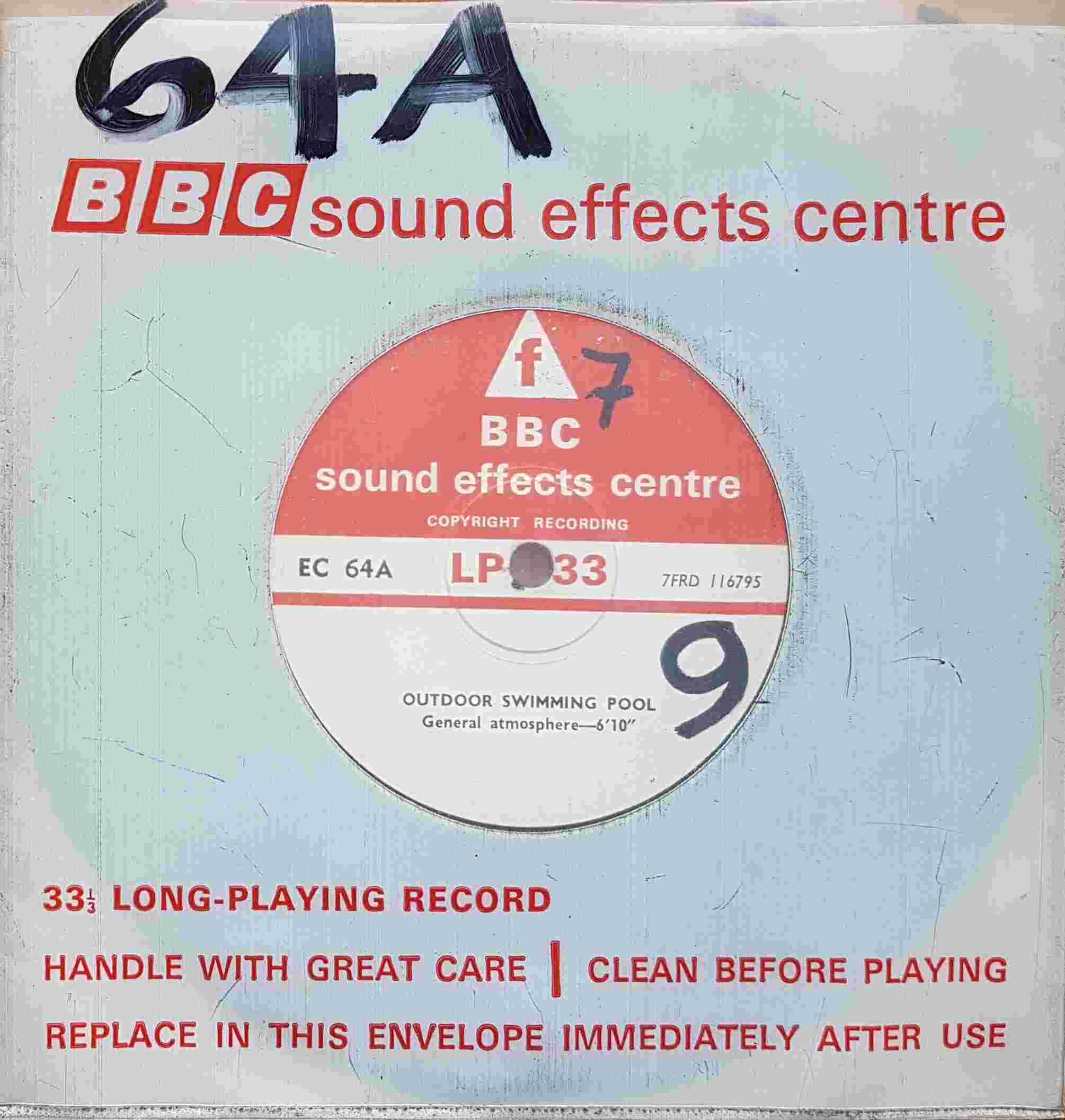 Picture of EC 64A Outdoor swimming pool by artist Not registered from the BBC singles - Records and Tapes library