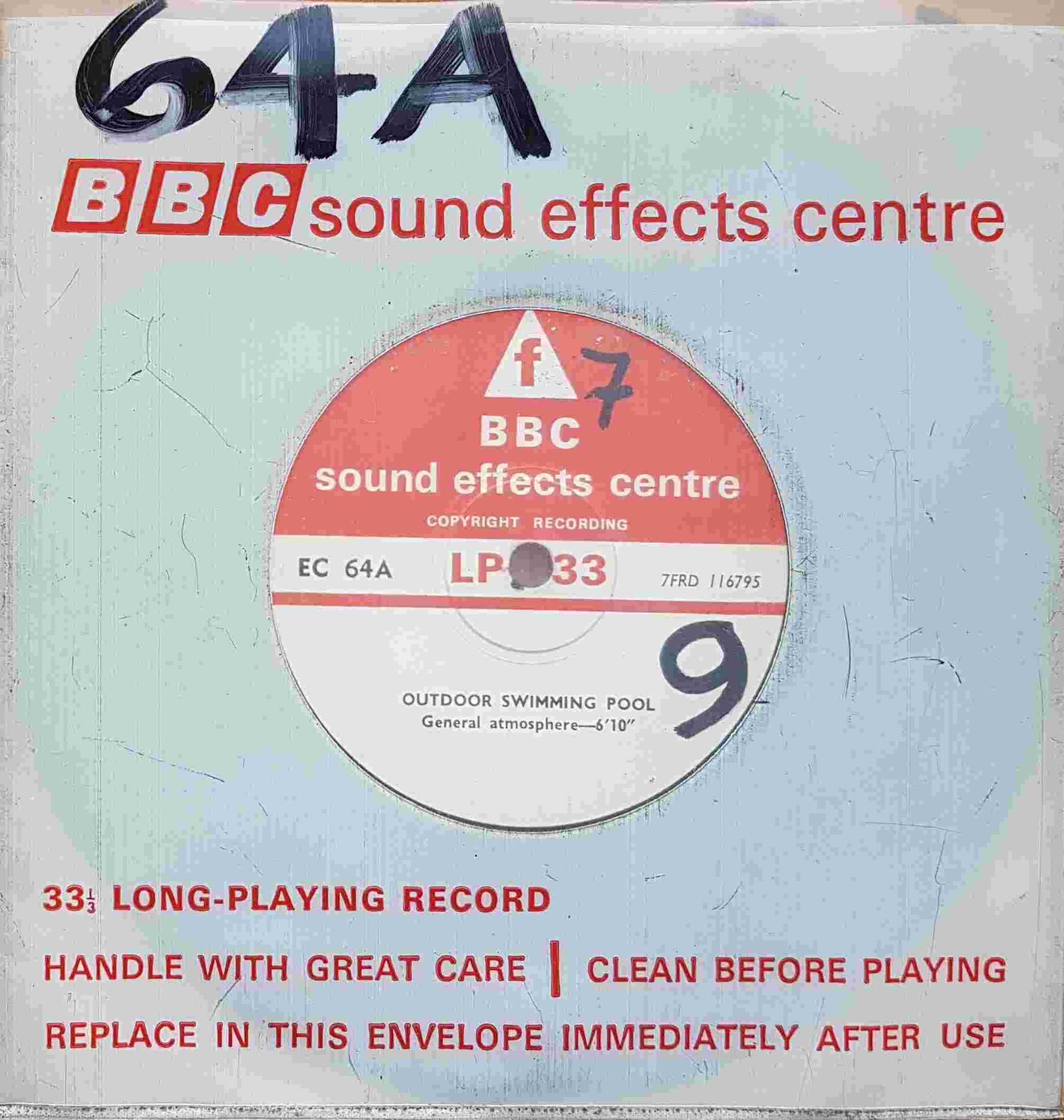 EC 64A Outdoor swimming pool Not registered from the BBC singles - Records and Tapes library Picture of EC 64A Outdoor swimming pool by artist Not registered from the BBC singles - Records and Tapes library
