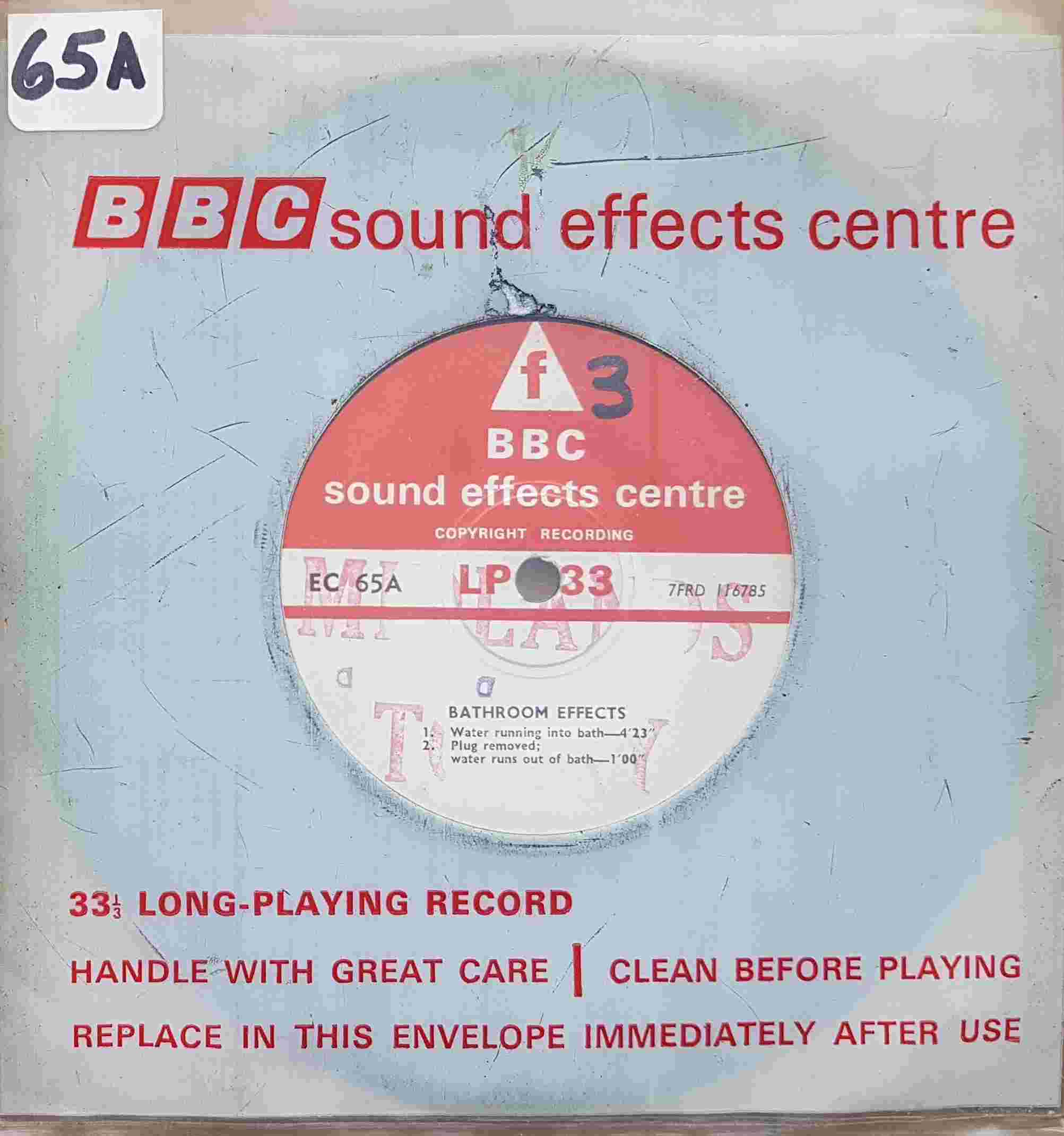 Picture of EC 65A Bathroom effects by artist Not registered from the BBC singles - Records and Tapes library