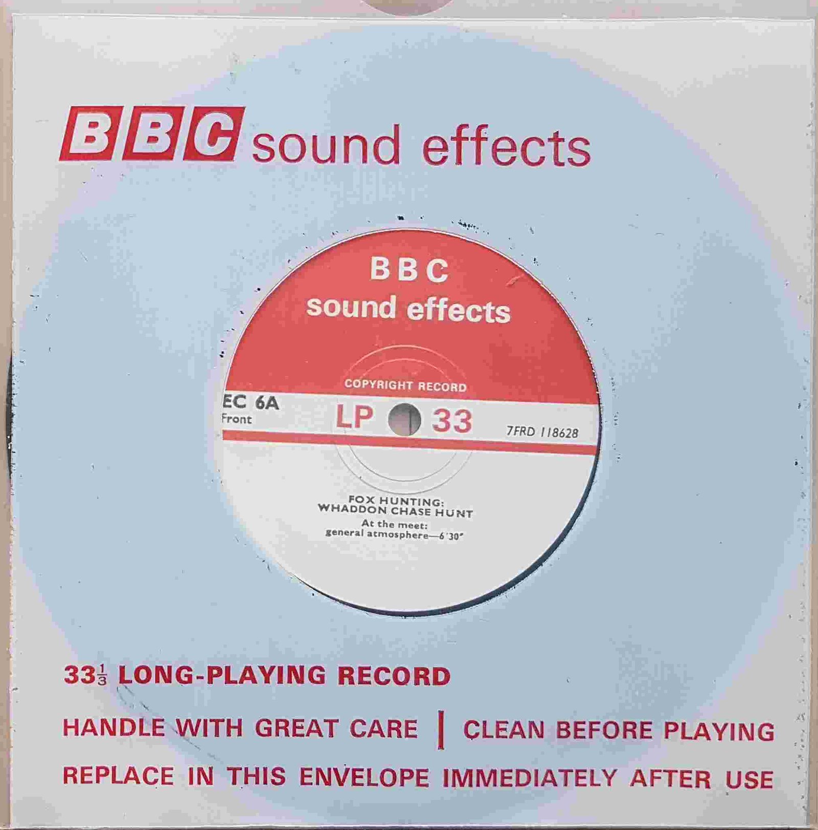 EC 6A Fox Hunting: Whaddon Chase Hunt Not registered from the BBC singles - Records and Tapes library Picture of EC 6A Fox Hunting: Whaddon Chase Hunt by artist Not registered from the BBC singles - Records and Tapes library