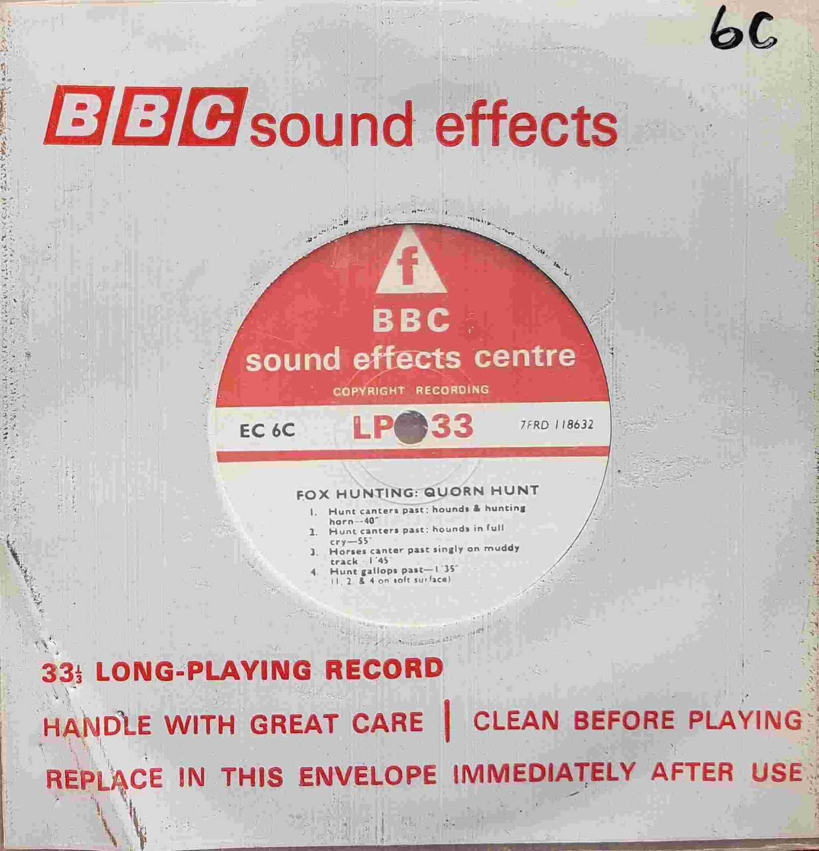 EC 6C Fox hunting: Quorn Hunt Not registered from the BBC singles - Records and Tapes library Picture of EC 6C Fox hunting: Quorn Hunt by artist Not registered from the BBC singles - Records and Tapes library