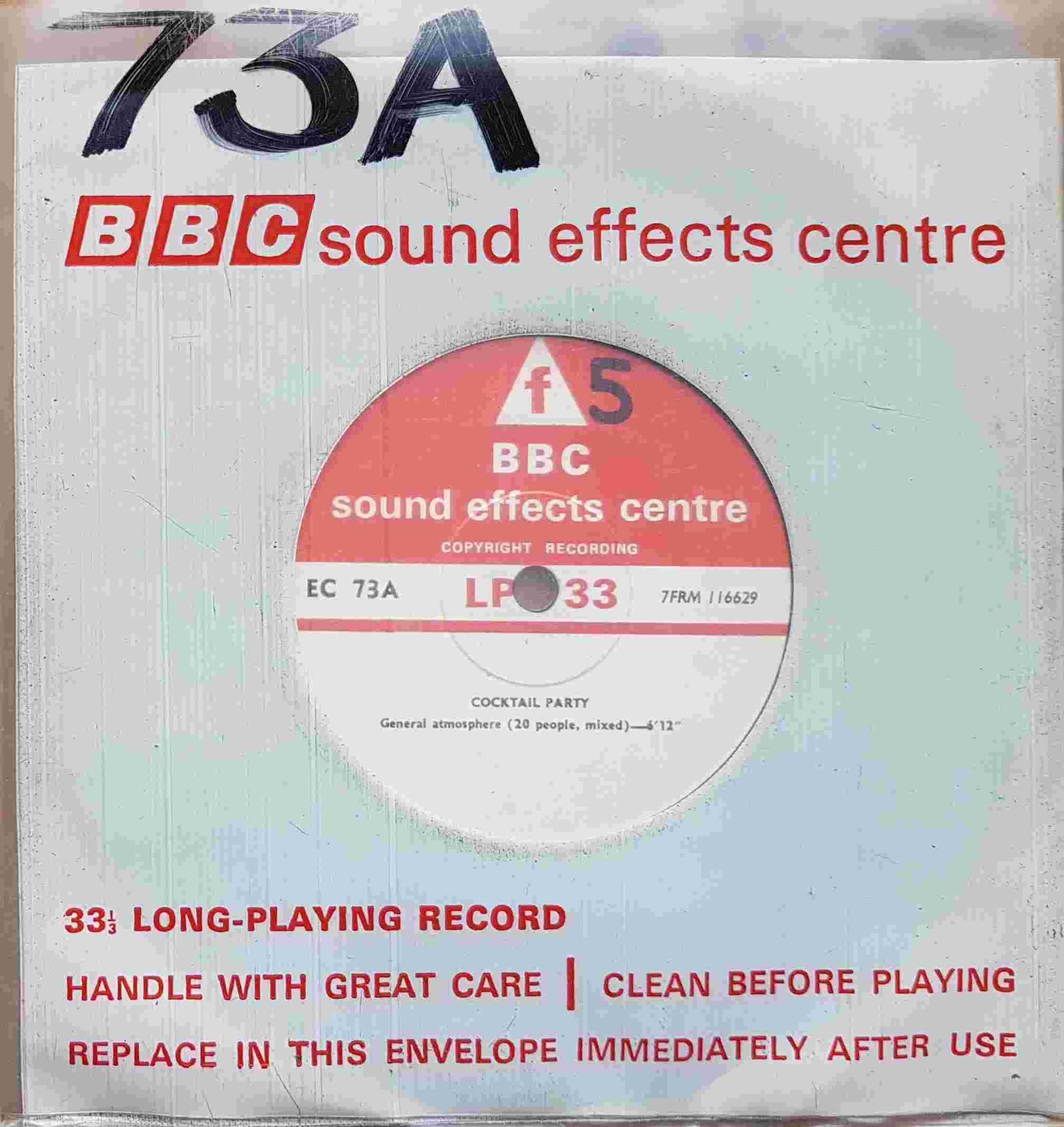 EC 73A Cocktail party Not registered from the BBC singles - Records and Tapes library Picture of EC 73A Cocktail party by artist Not registered from the BBC singles - Records and Tapes library
