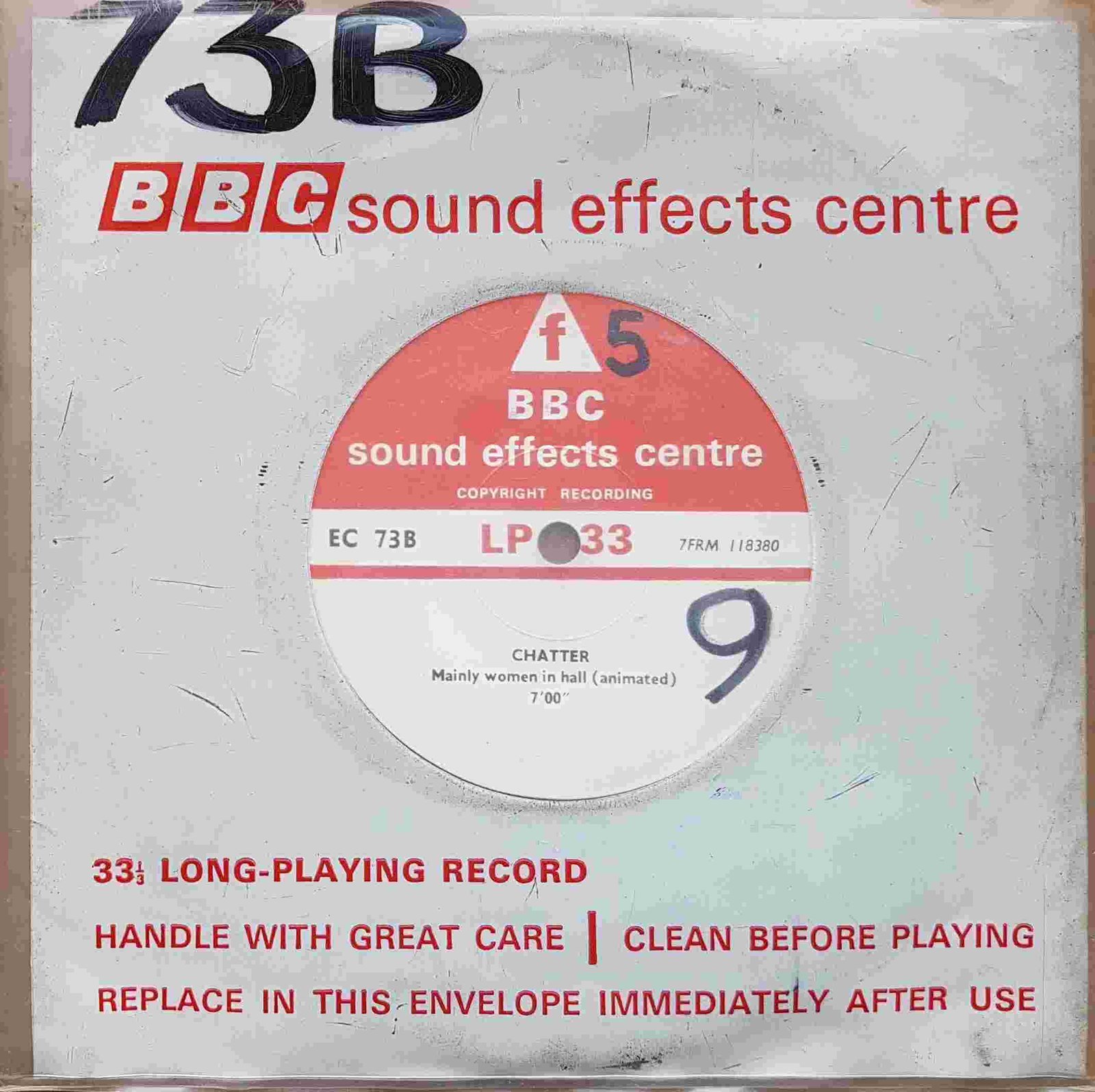 Picture of EC 73B Chatter by artist Not registered from the BBC singles - Records and Tapes library