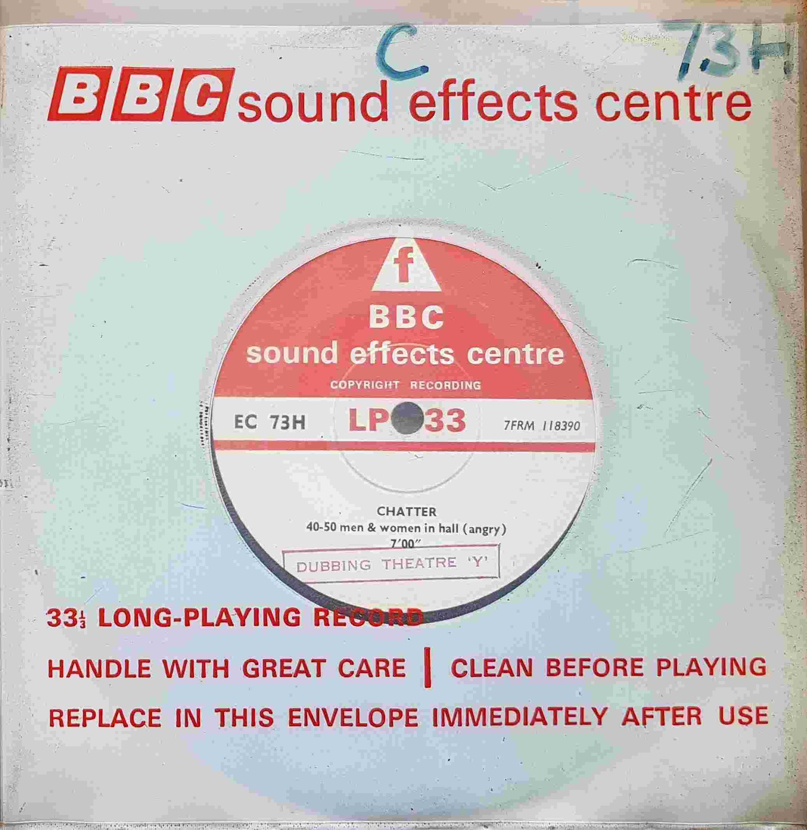 EC 73H Chatter Not registered from the BBC singles - Records and Tapes library Picture of EC 73H Chatter by artist Not registered from the BBC singles - Records and Tapes library