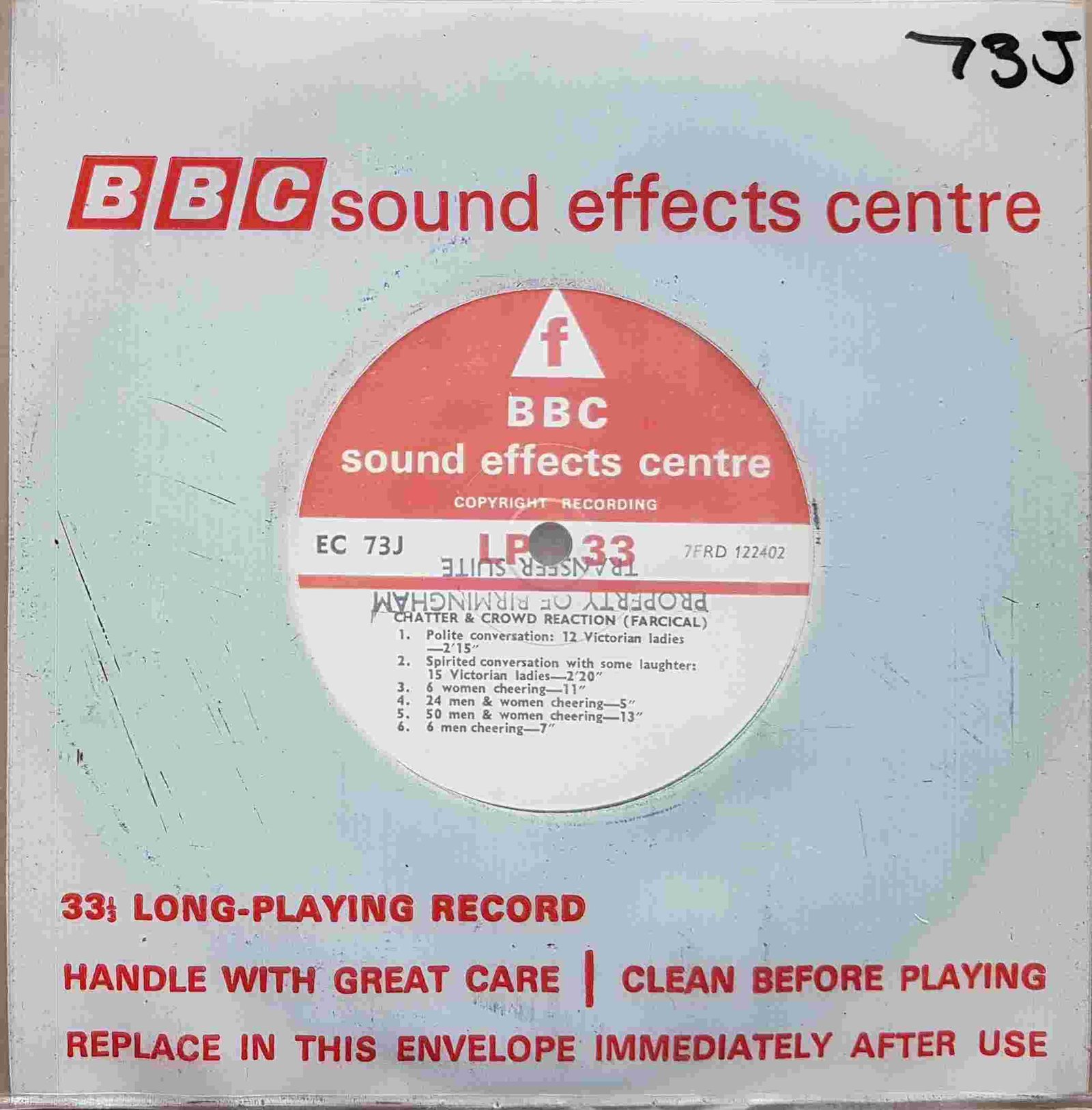 Picture of Chatter & crowd reaction (farcical) by artist Not registered from the BBC singles - Records and Tapes library