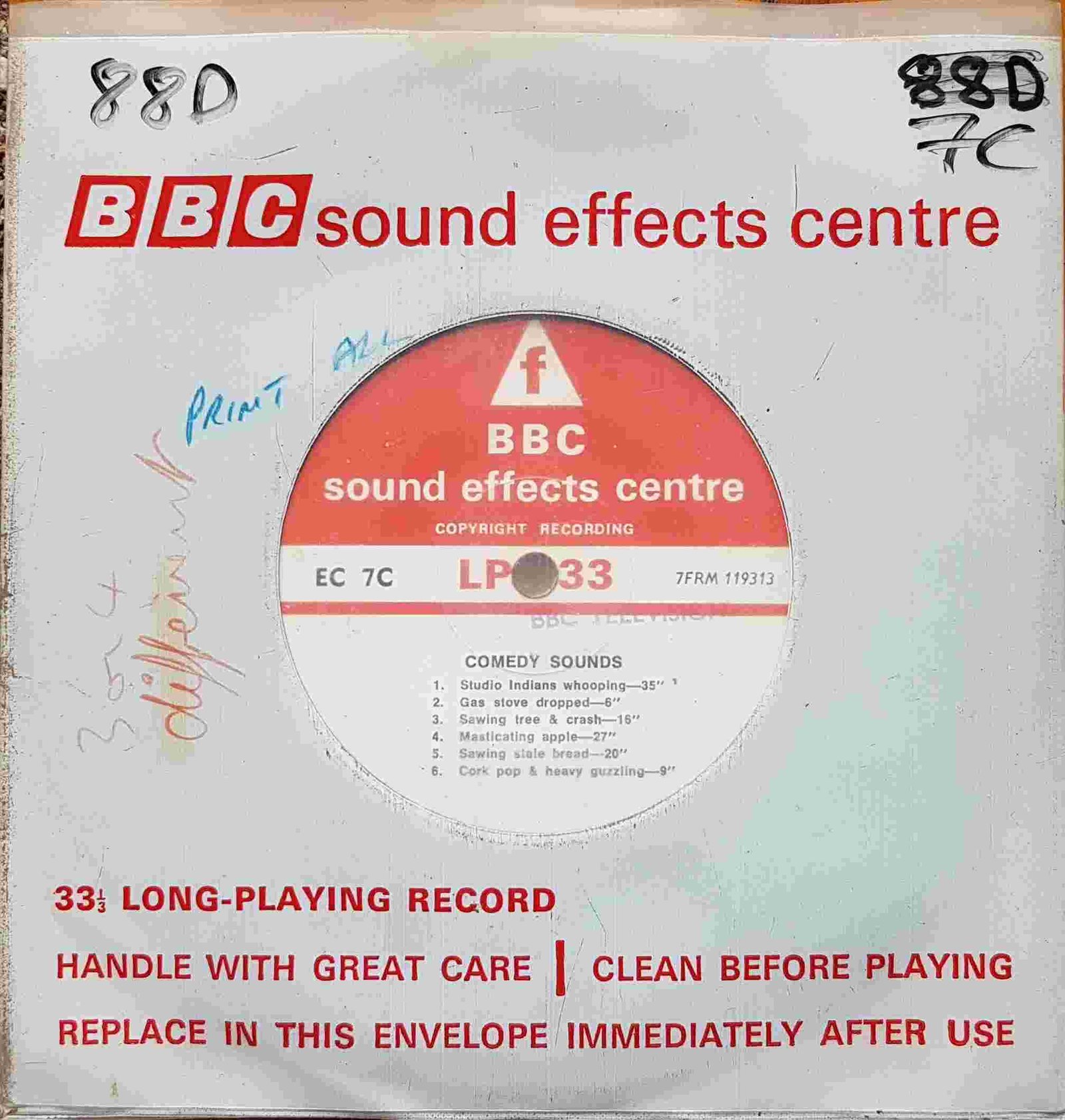 EC 7C Comedy sounds Not registered from the BBC singles - Records and Tapes library Picture of EC 7C Comedy sounds by artist Not registered from the BBC singles - Records and Tapes library